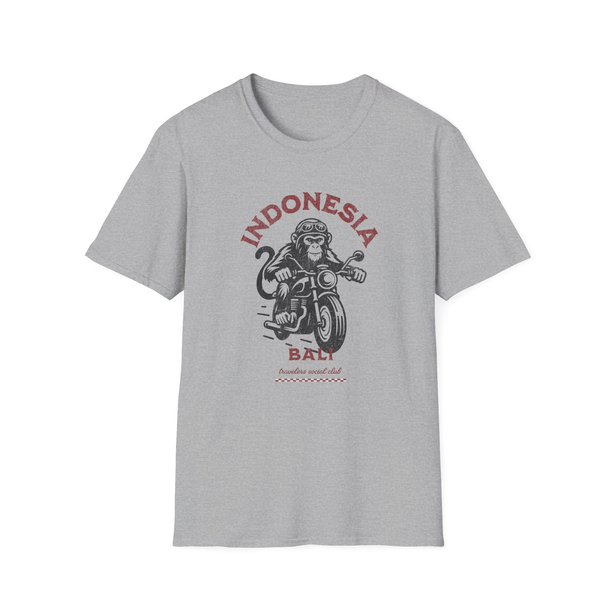 Indonesia Bali Monkey Motorcycle T-Shirt