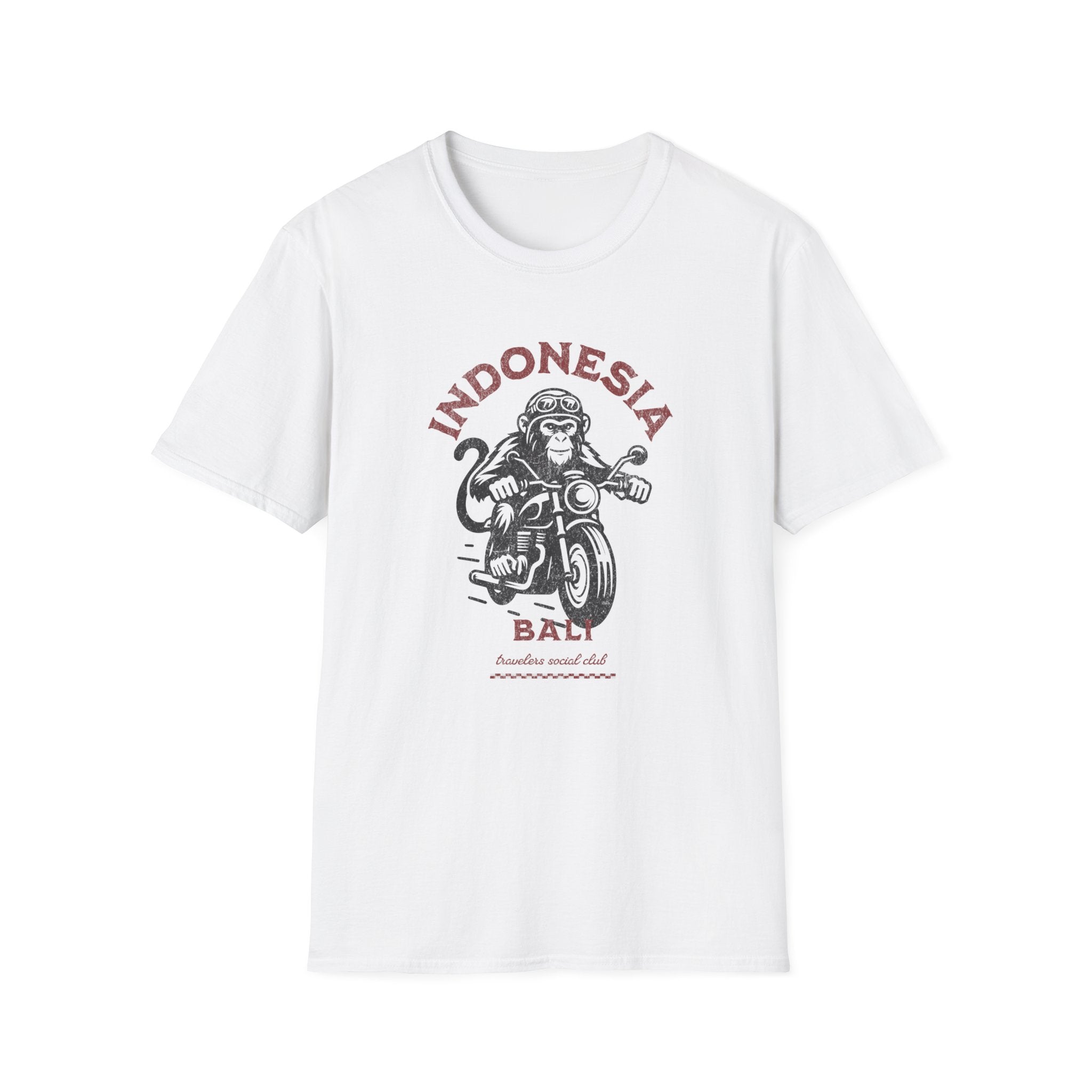 Indonesia Bali Monkey Motorcycle T-Shirt