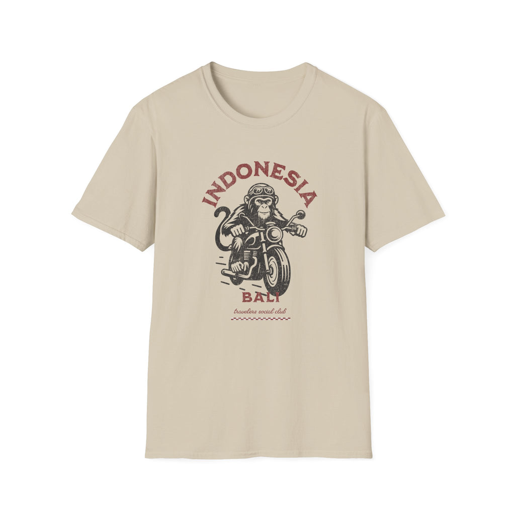 Indonesia Bali Monkey Motorcycle T-Shirt