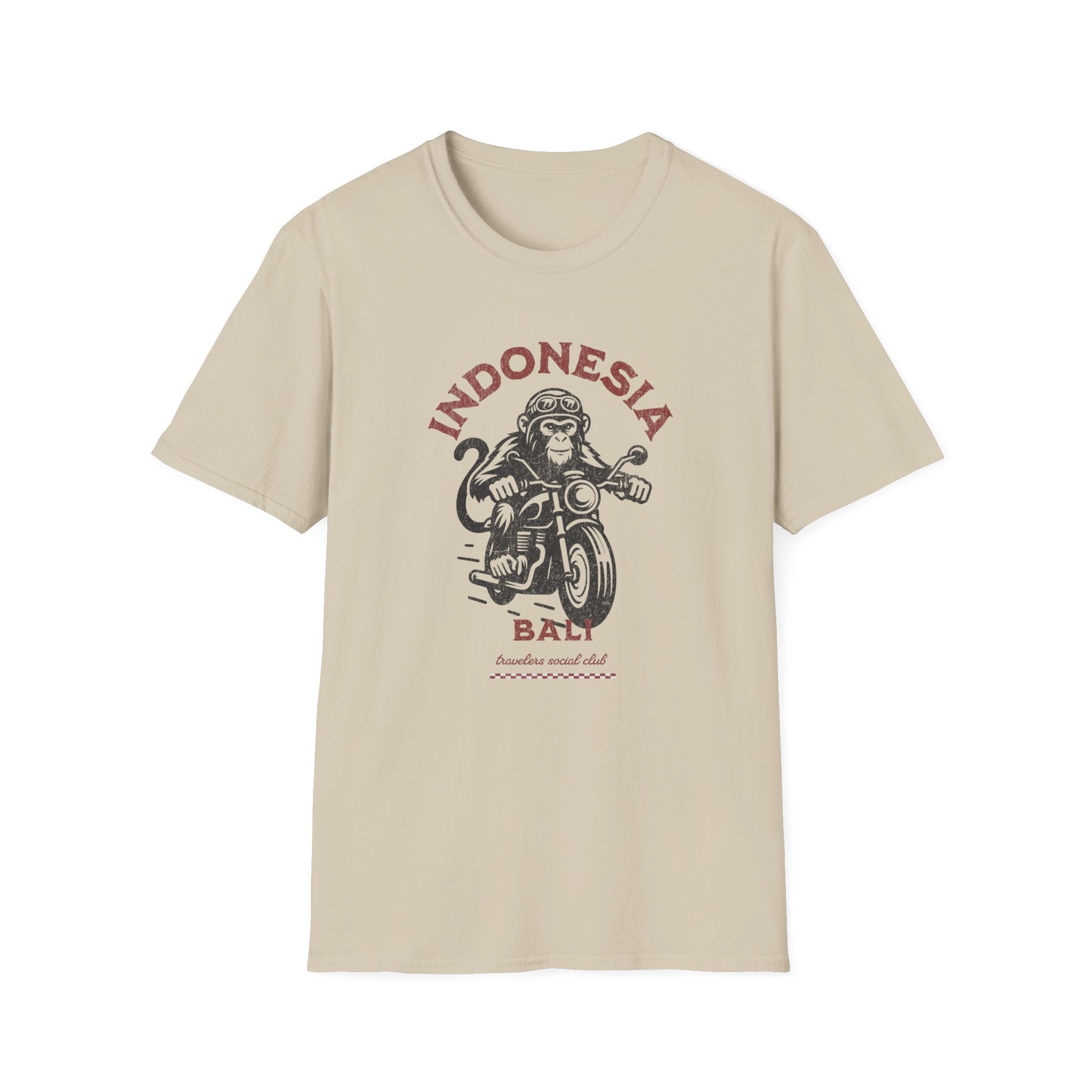 Indonesia Bali Monkey Motorcycle T-Shirt