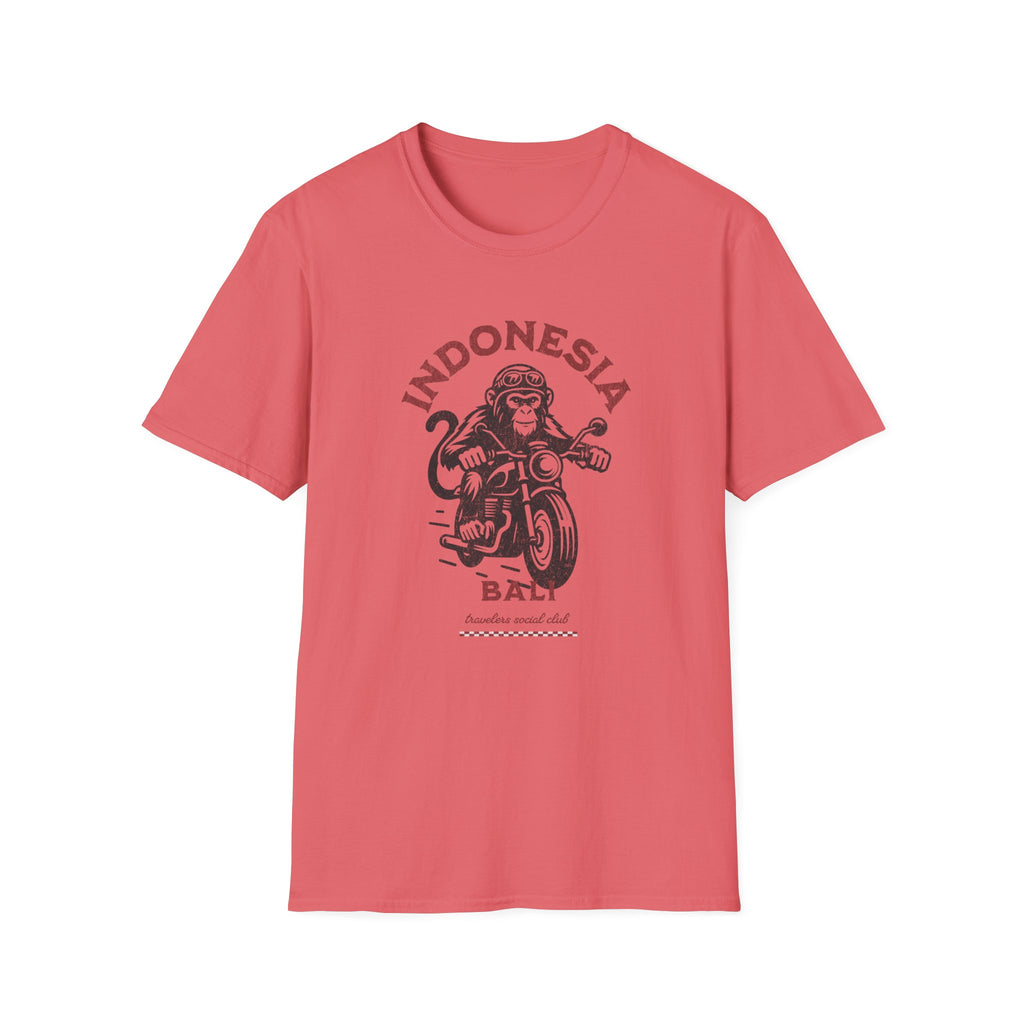 Indonesia Bali Monkey Motorcycle T-Shirt