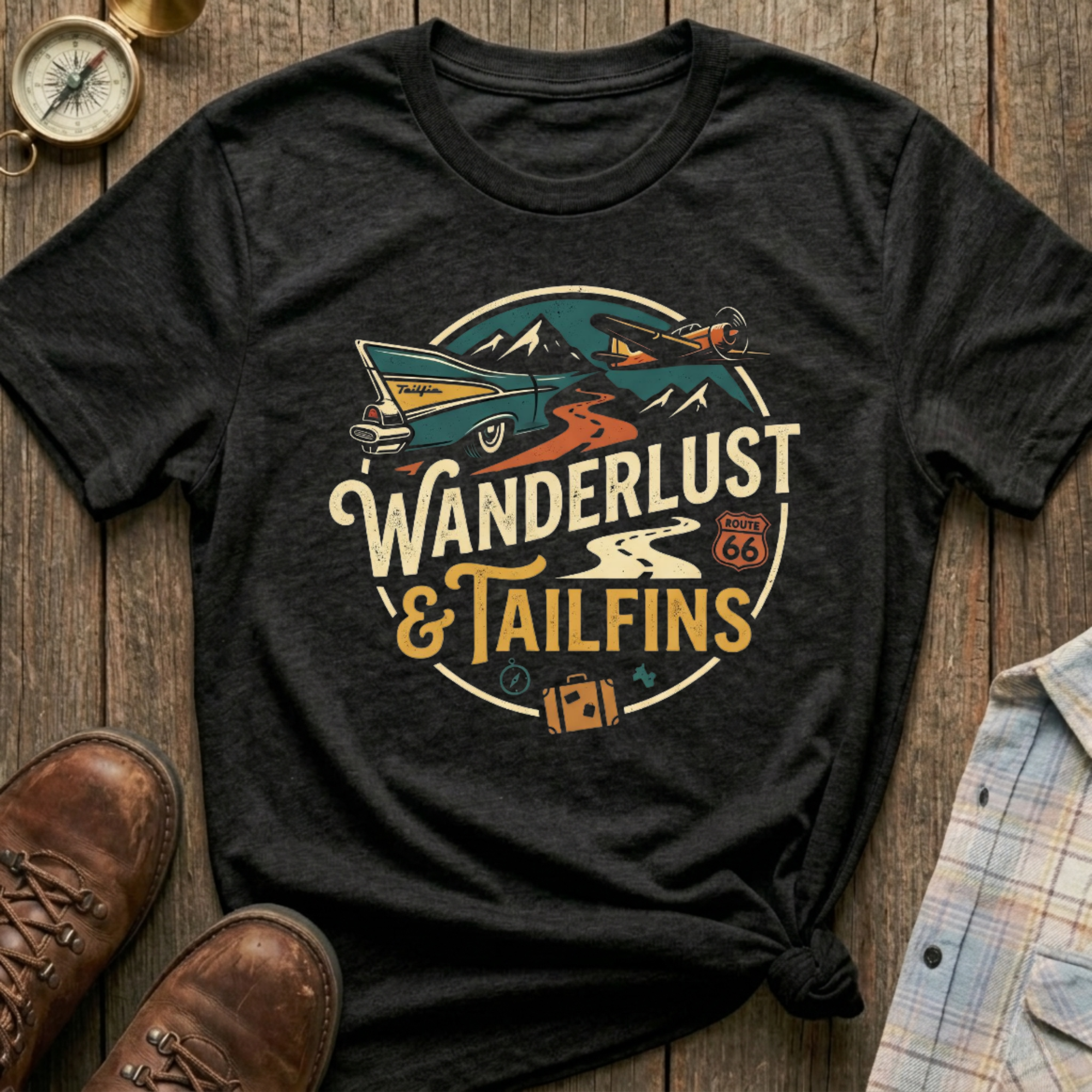 Wanderlust & Tailfins T‑Shirt