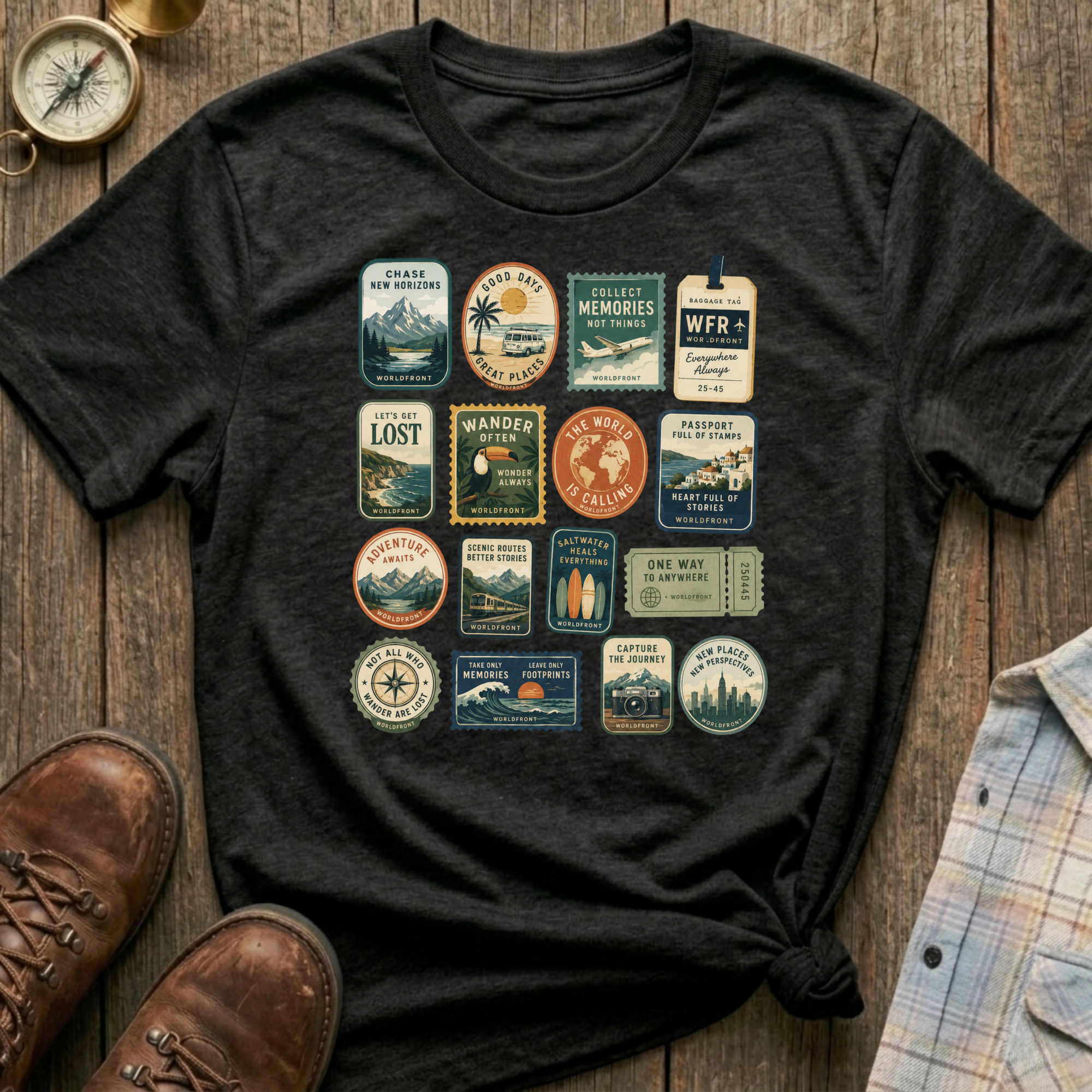 Travel Stamps T-Shirt