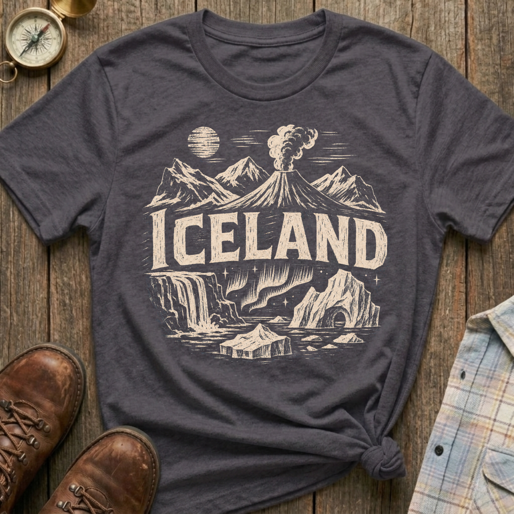 Iceland Sketch T‑Shirt