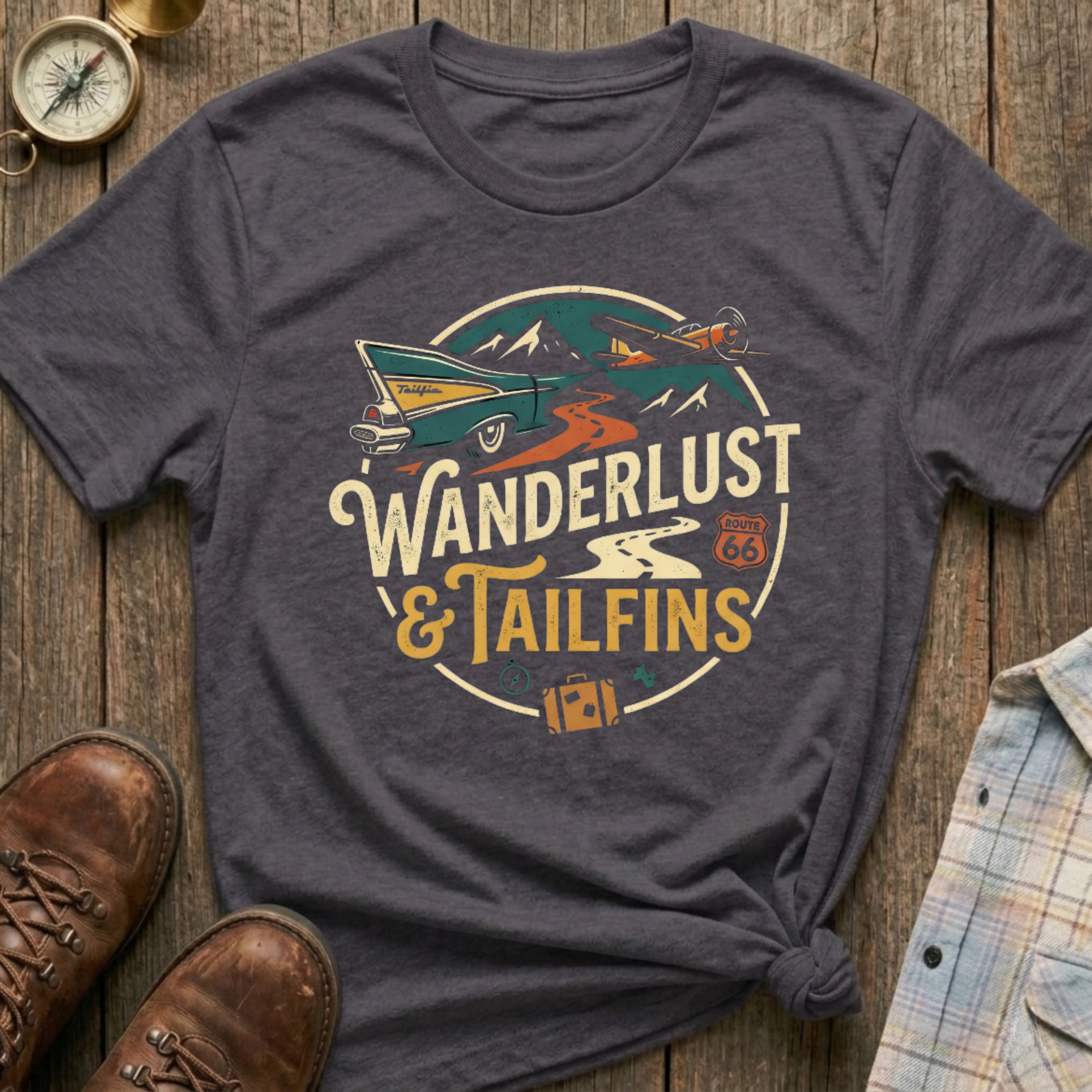 Wanderlust & Tailfins T‑Shirt