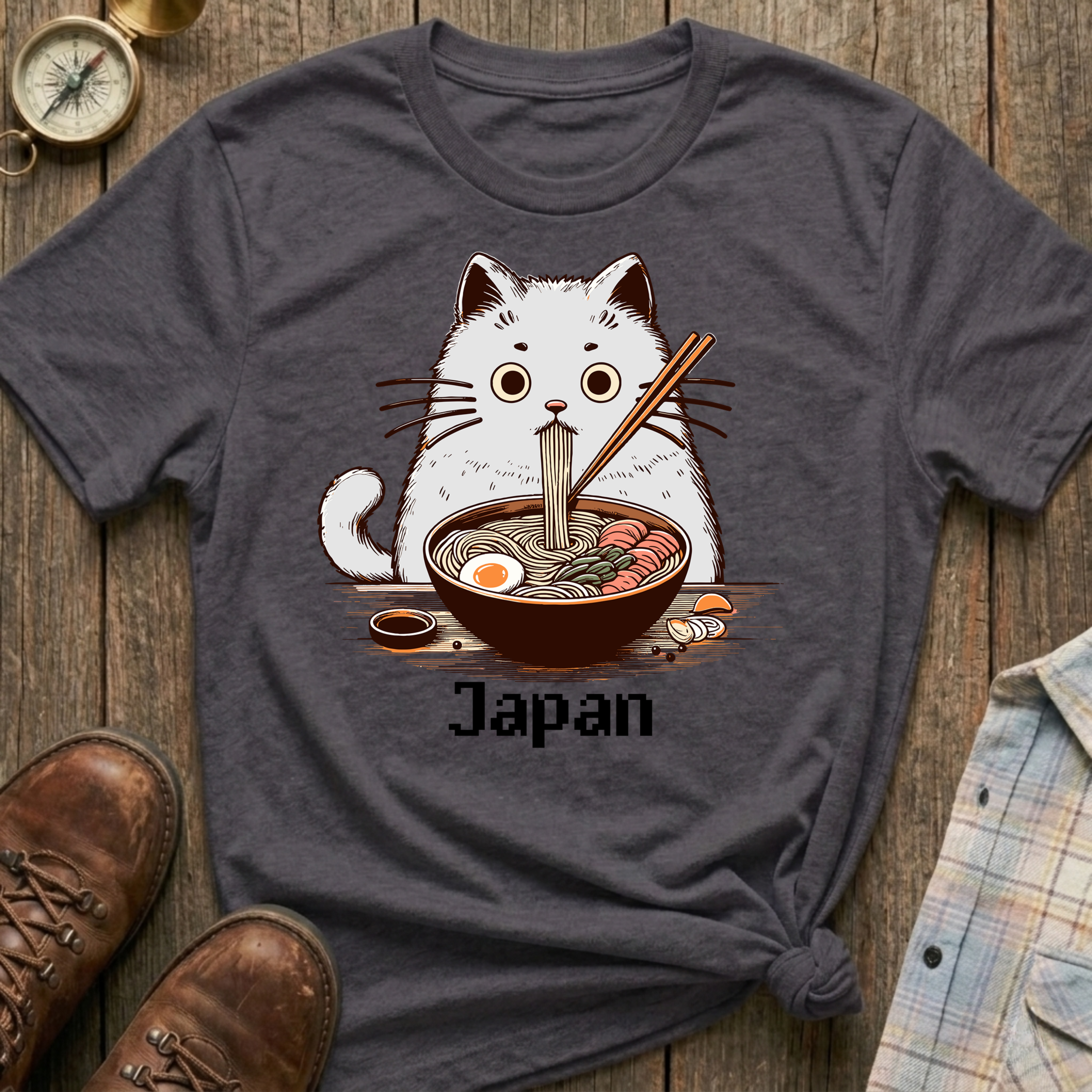 Cat Loves Ramen T-Shirt