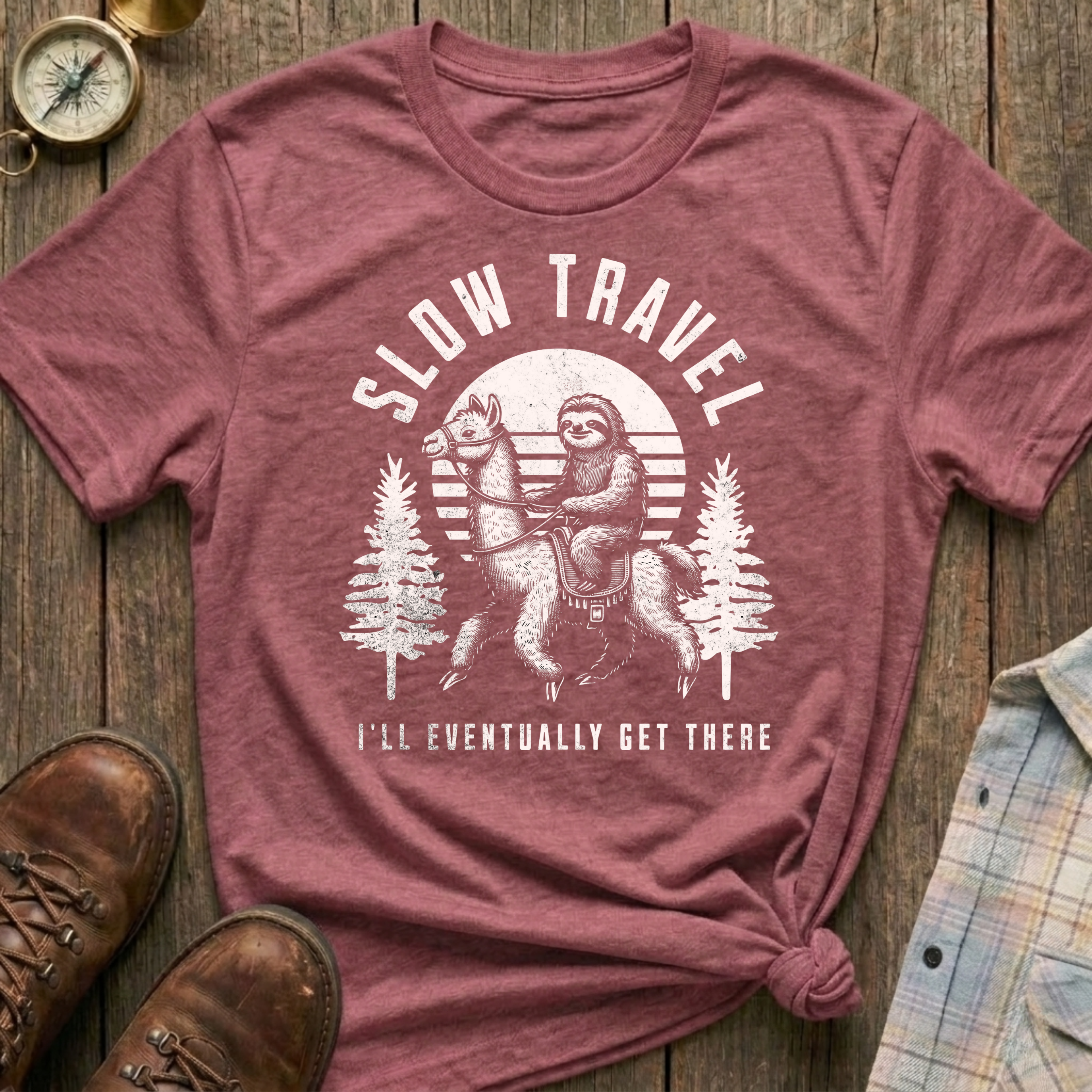 Slow Travel Sloth T-Shirt