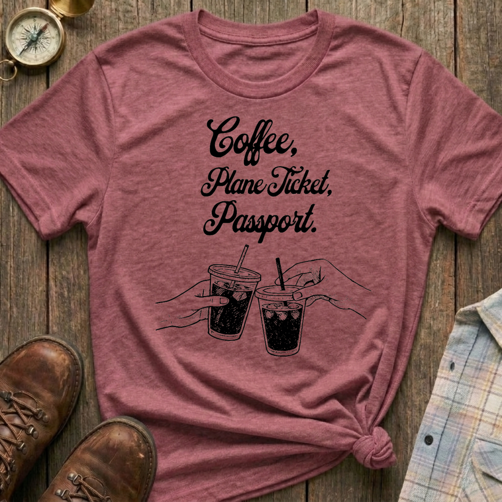 Travel & Coffee T‑Shirt
