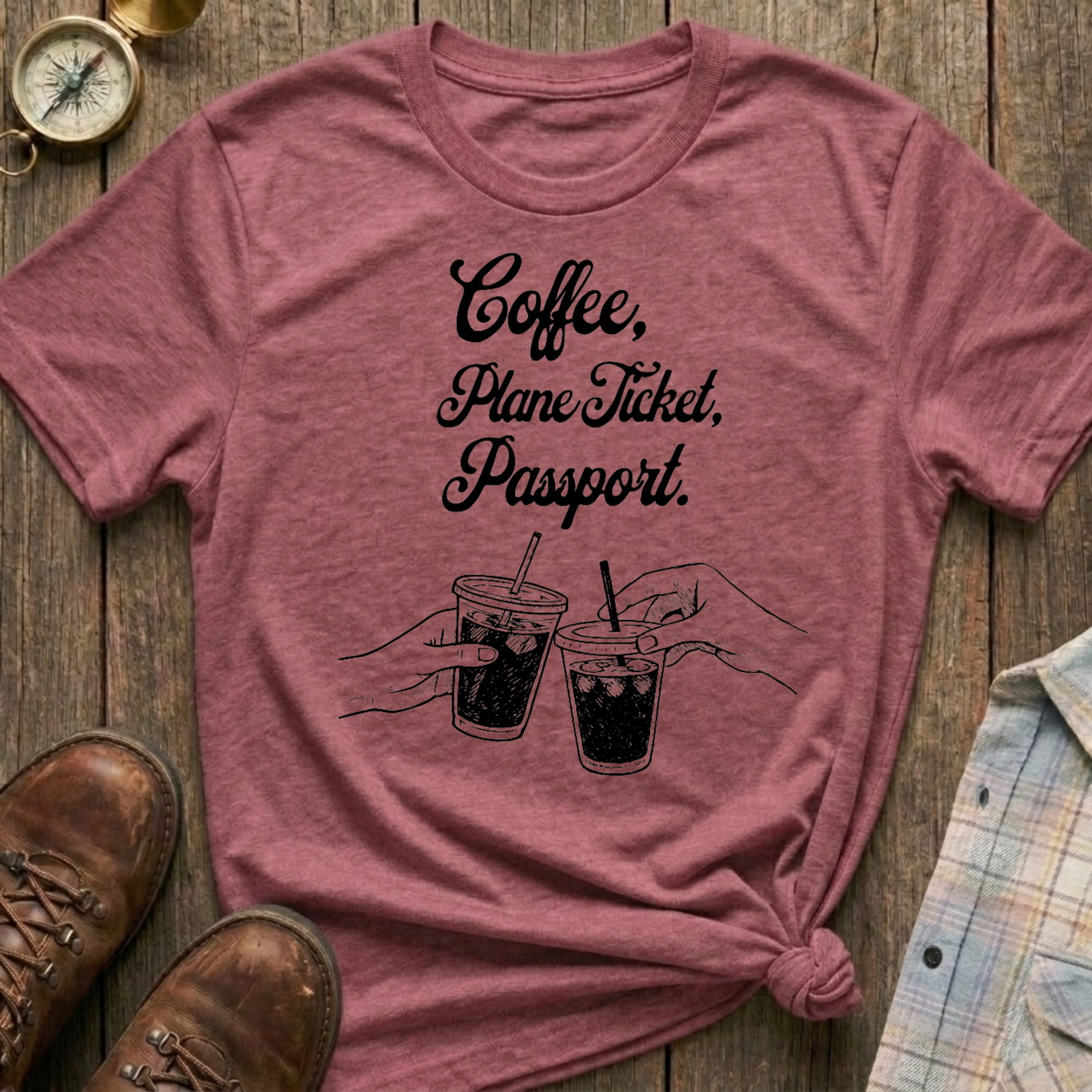 Travel & Coffee T‑Shirt