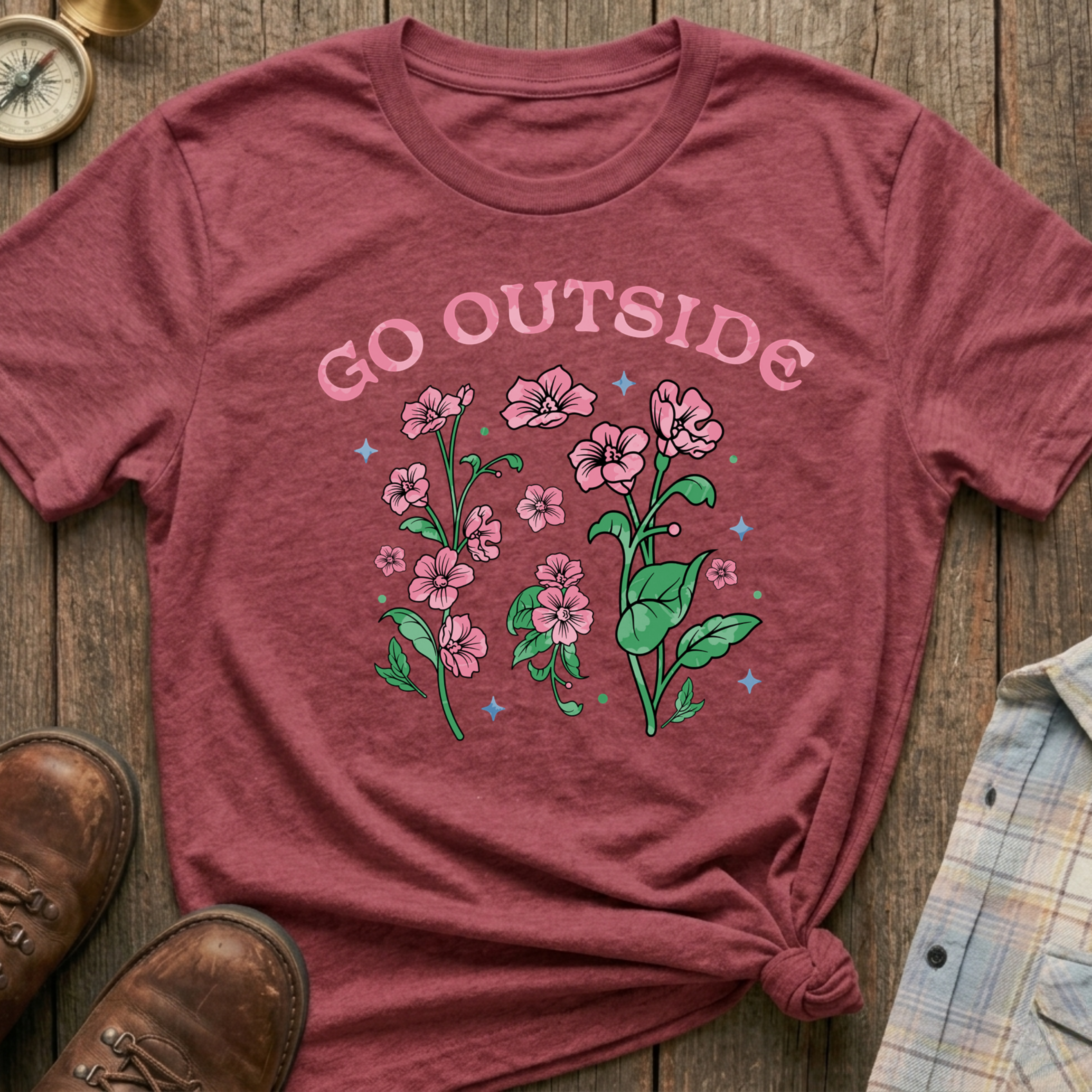 Go Outside Floral T-Shirt