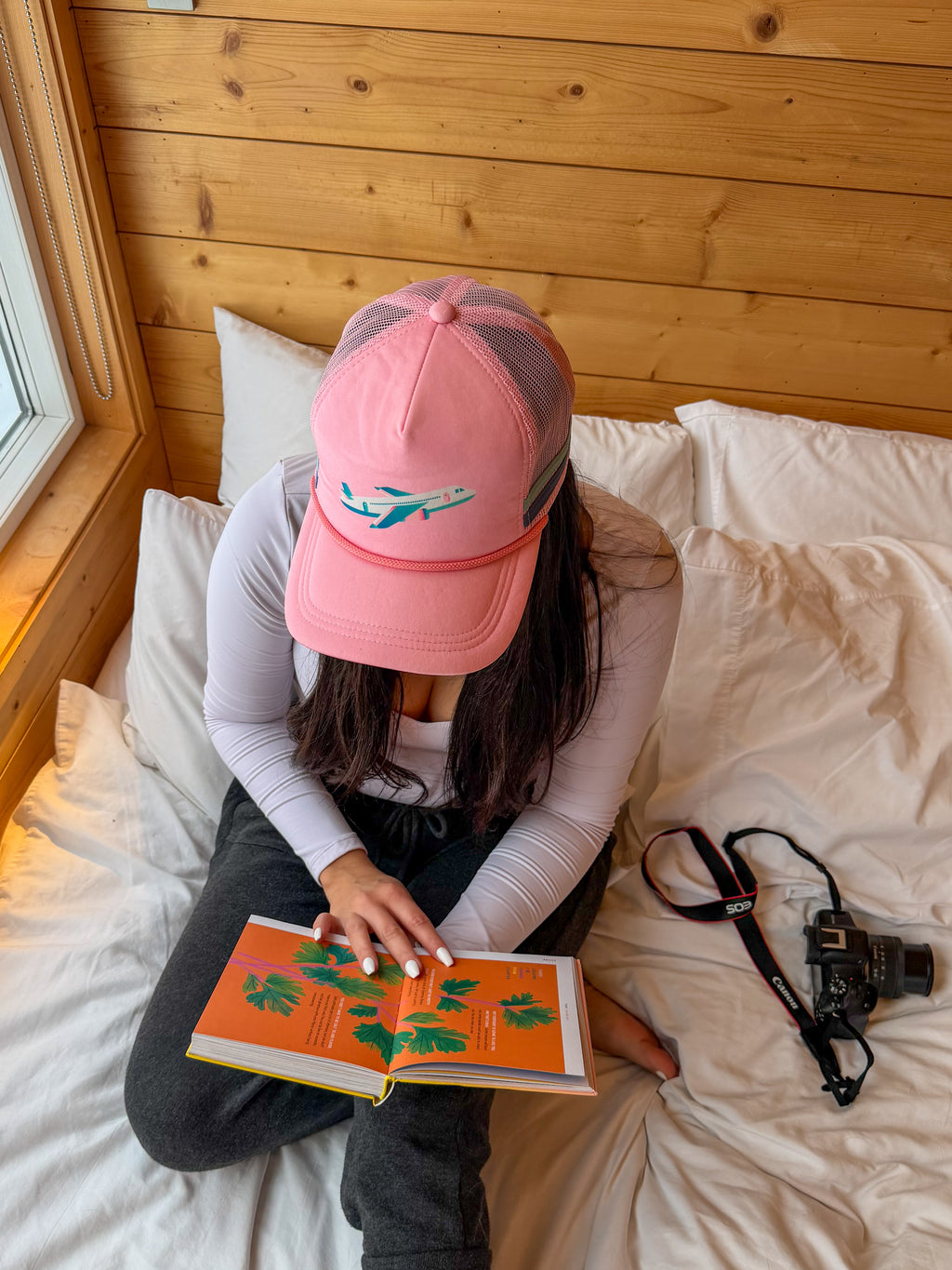 Vintage Airplane Pink Trucker Hat
