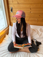 Vintage Airplane Pink Trucker Hat