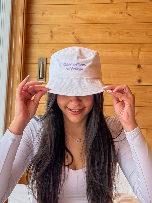 Catching Flights, Not Feelings Bucket Hat
