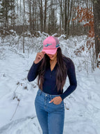 Vintage Airplane Pink Trucker Hat