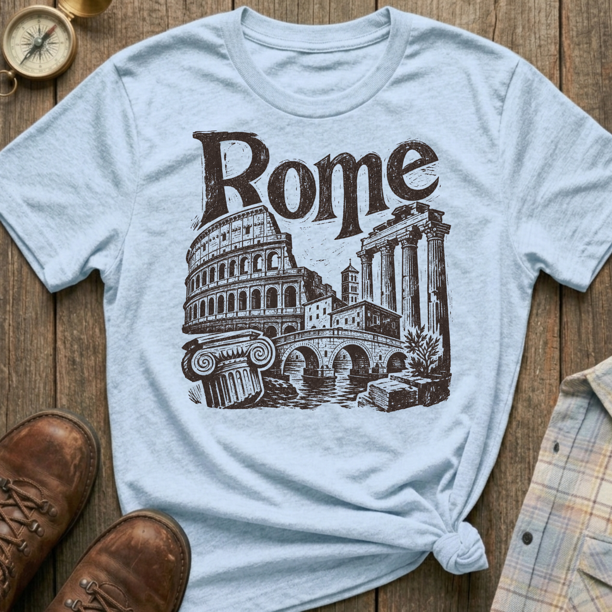 Rome Sketch T‑Shirt