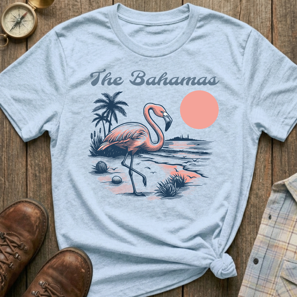 Bahamas Flamingo T‑Shirt