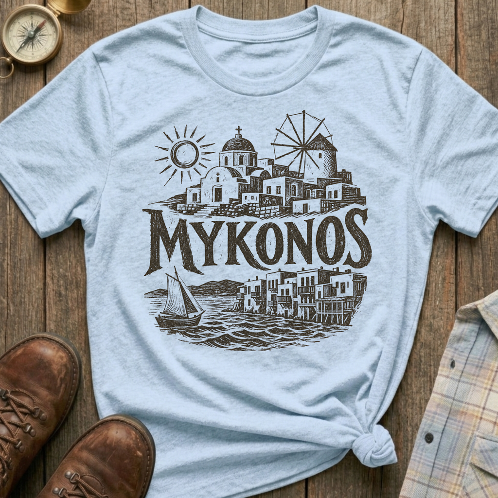 Mykonos Sketch T-Shirt