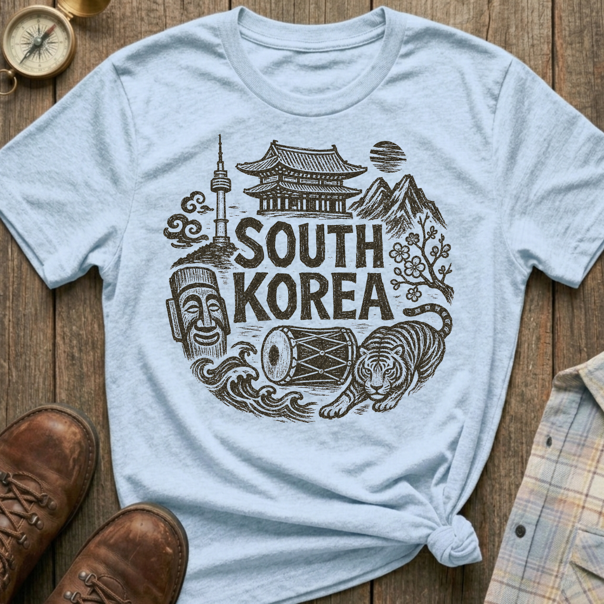 South Korea Sketch T-Shirt
