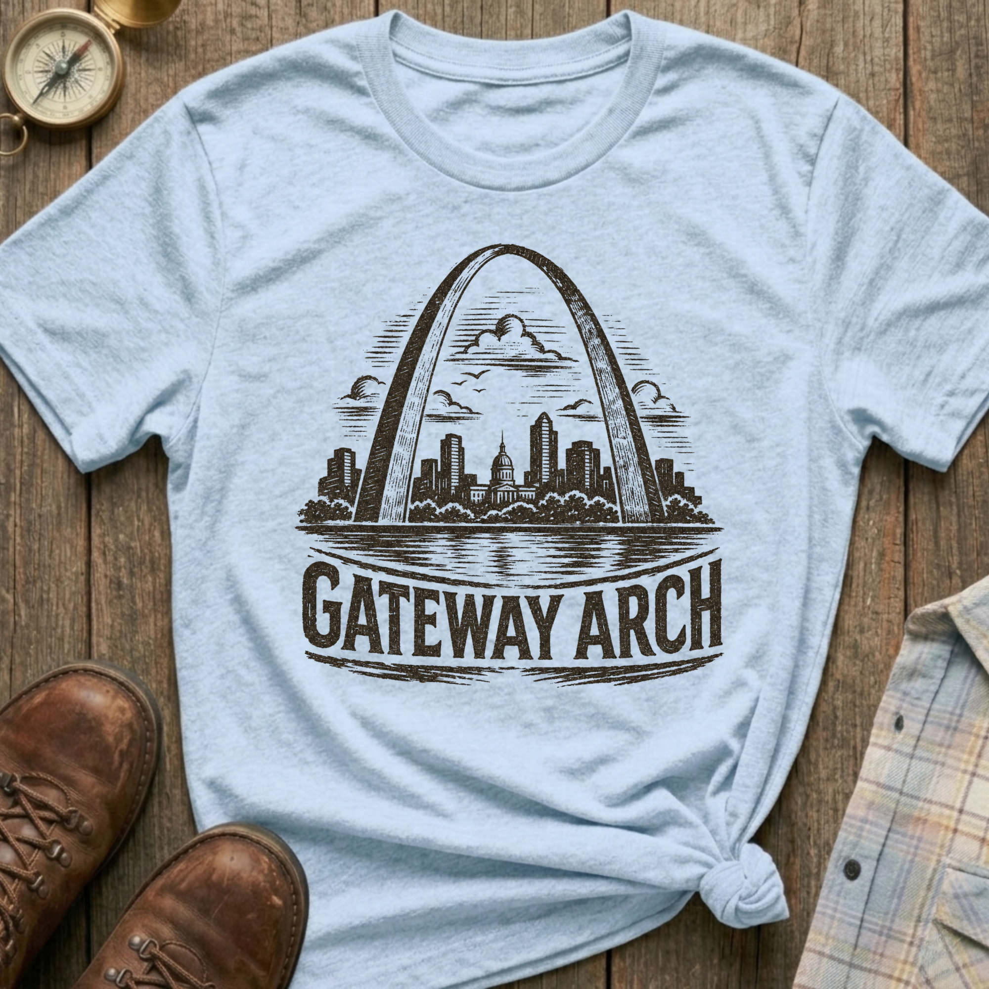 Gateway Arch Sketch T-Shirt