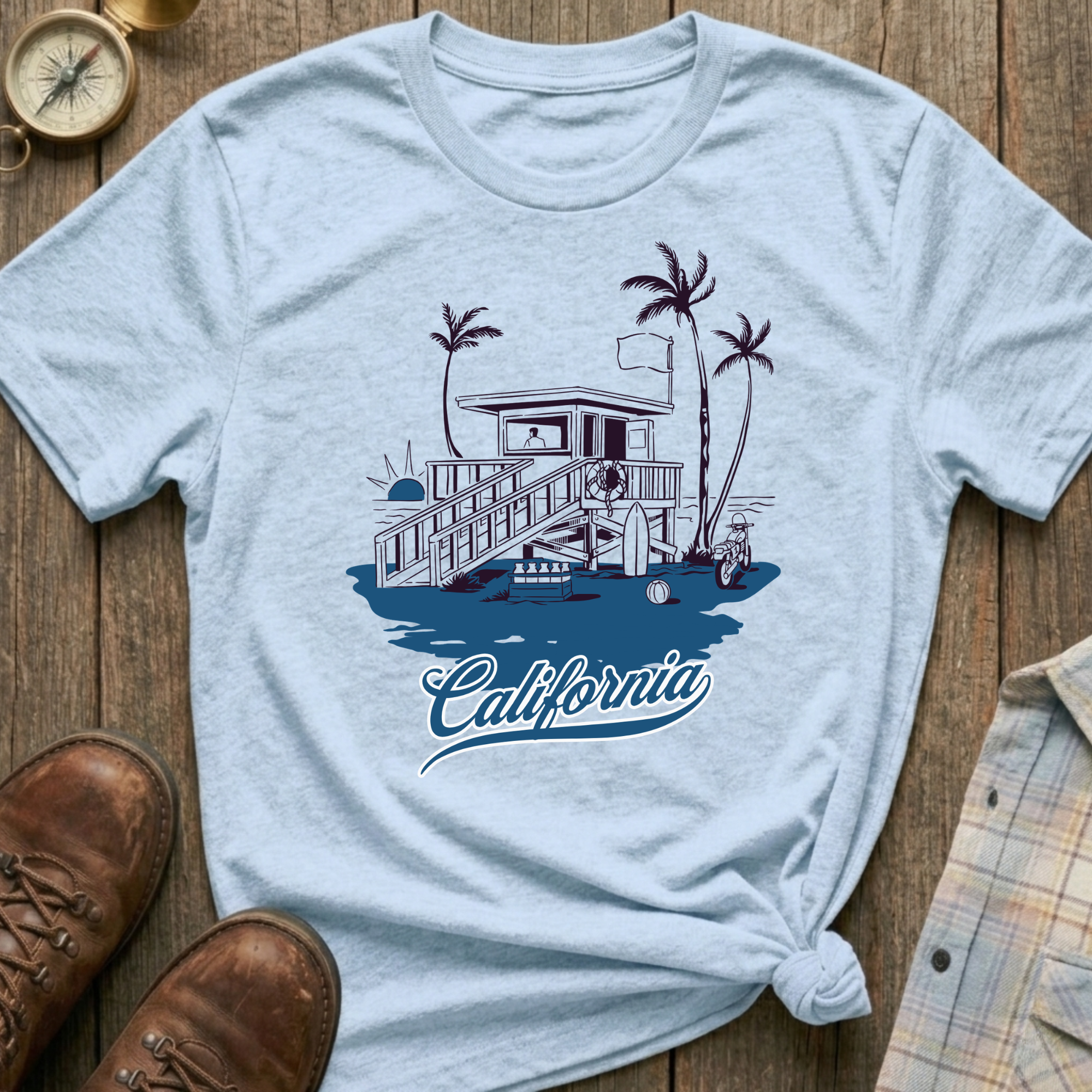 Cali Lifeguard Tower T-Shirt