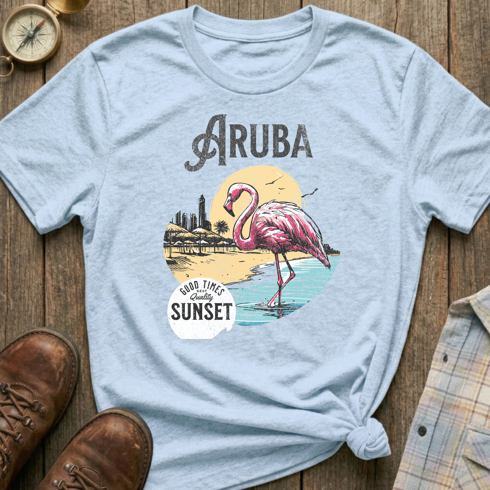 Aruba Flamingo T-Shirt