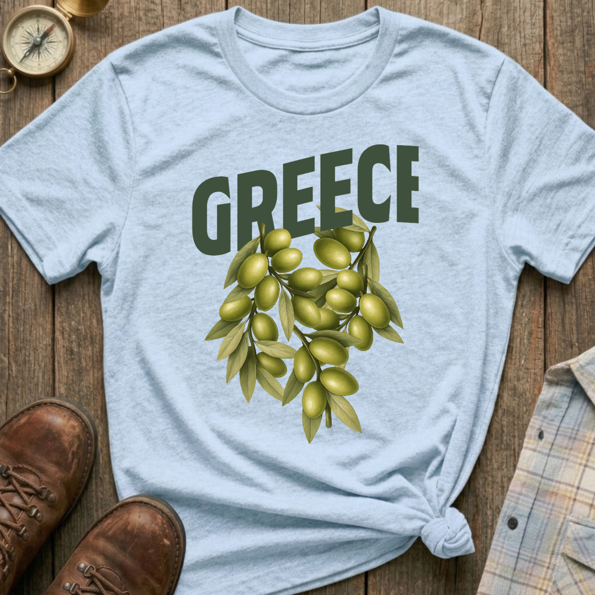 Greece Olive T-Shirt