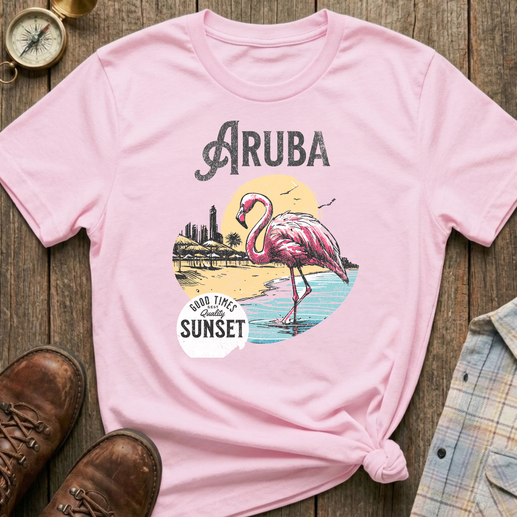 Aruba Flamingo T-Shirt