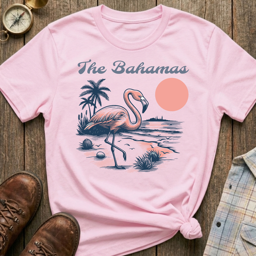 Bahamas Flamingo T‑Shirt