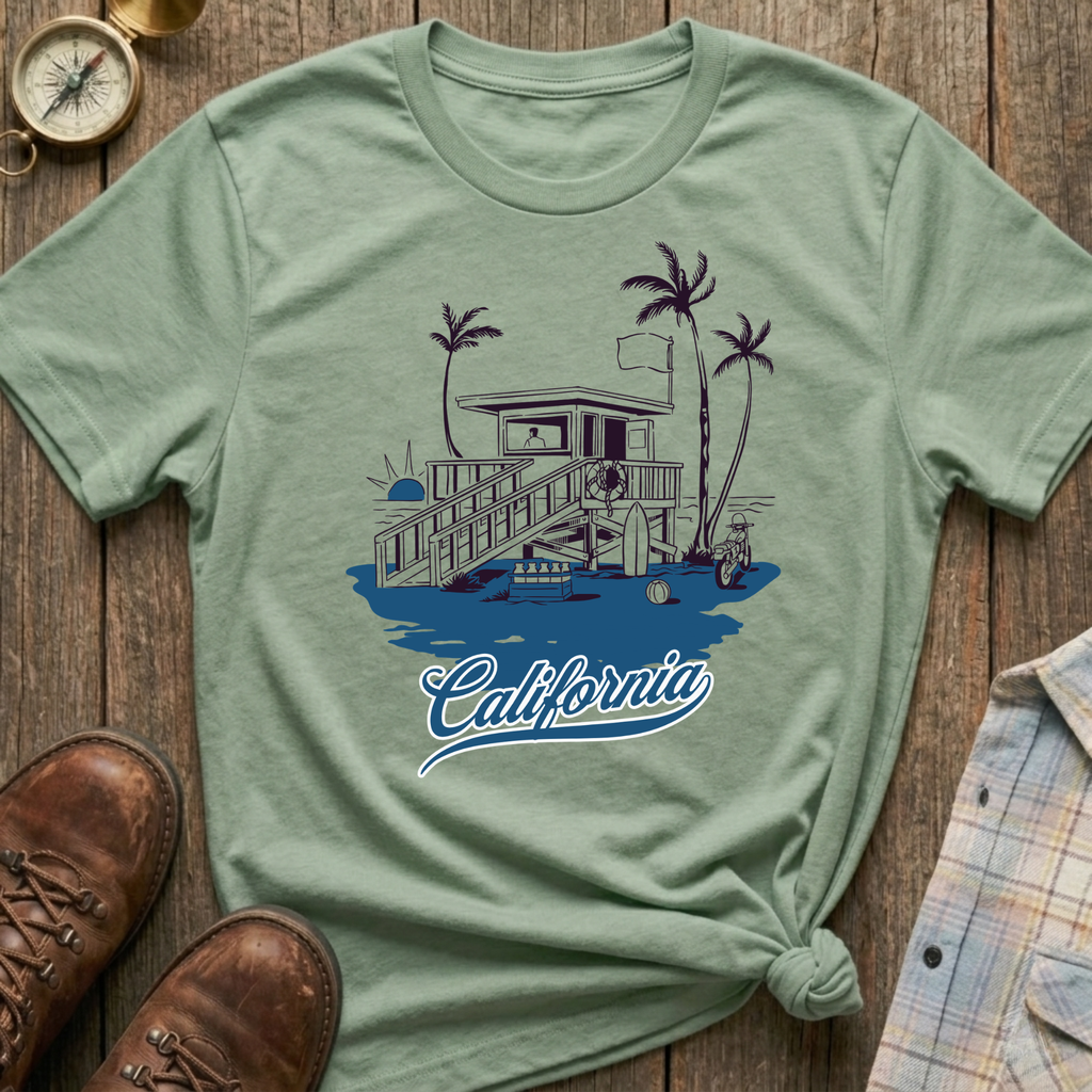 Cali Lifeguard Tower T-Shirt