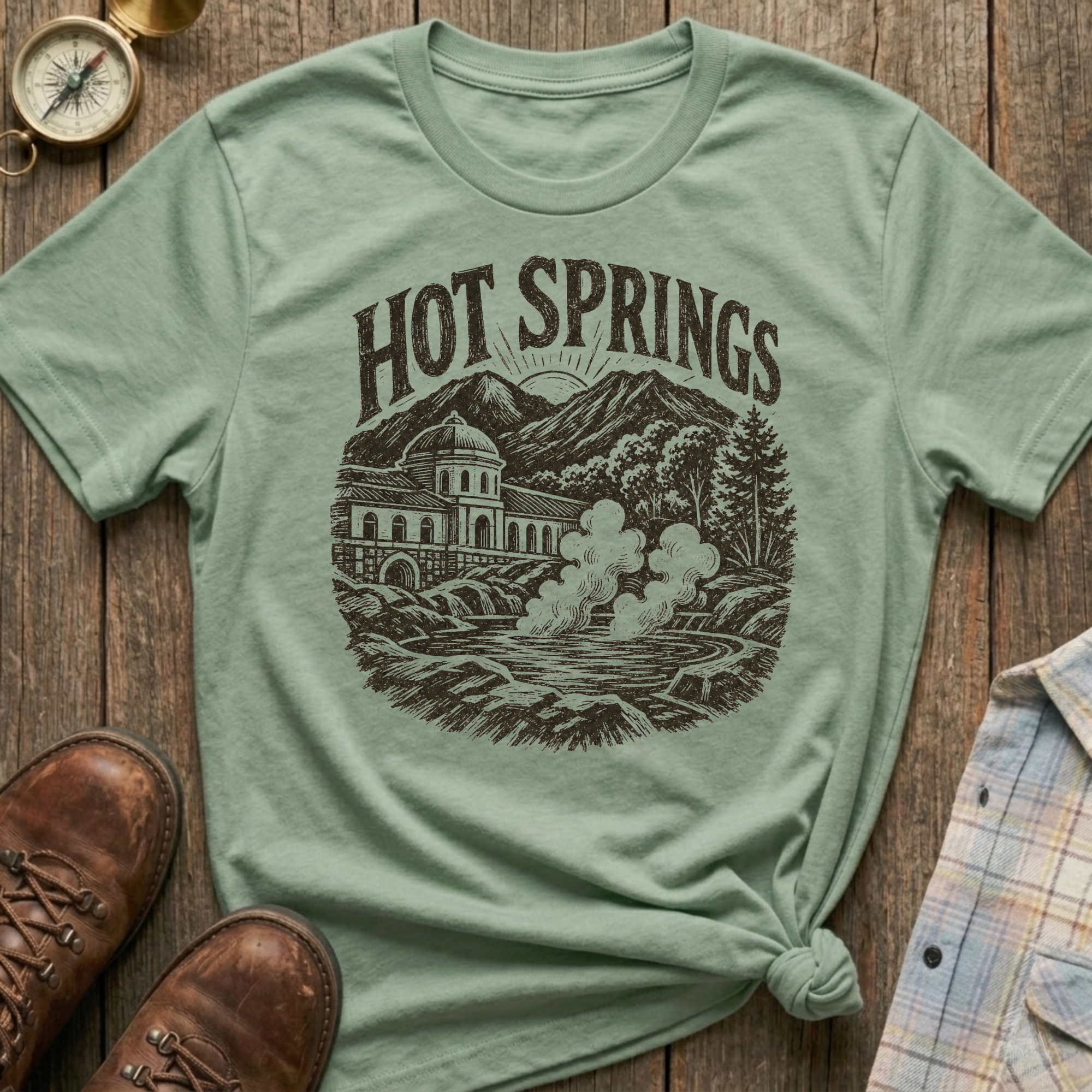Hot Springs Sketch T‑Shirt