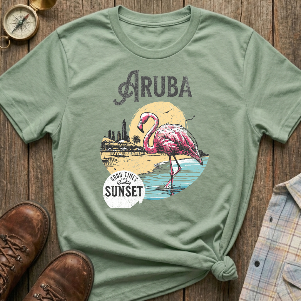 Aruba Flamingo T-Shirt