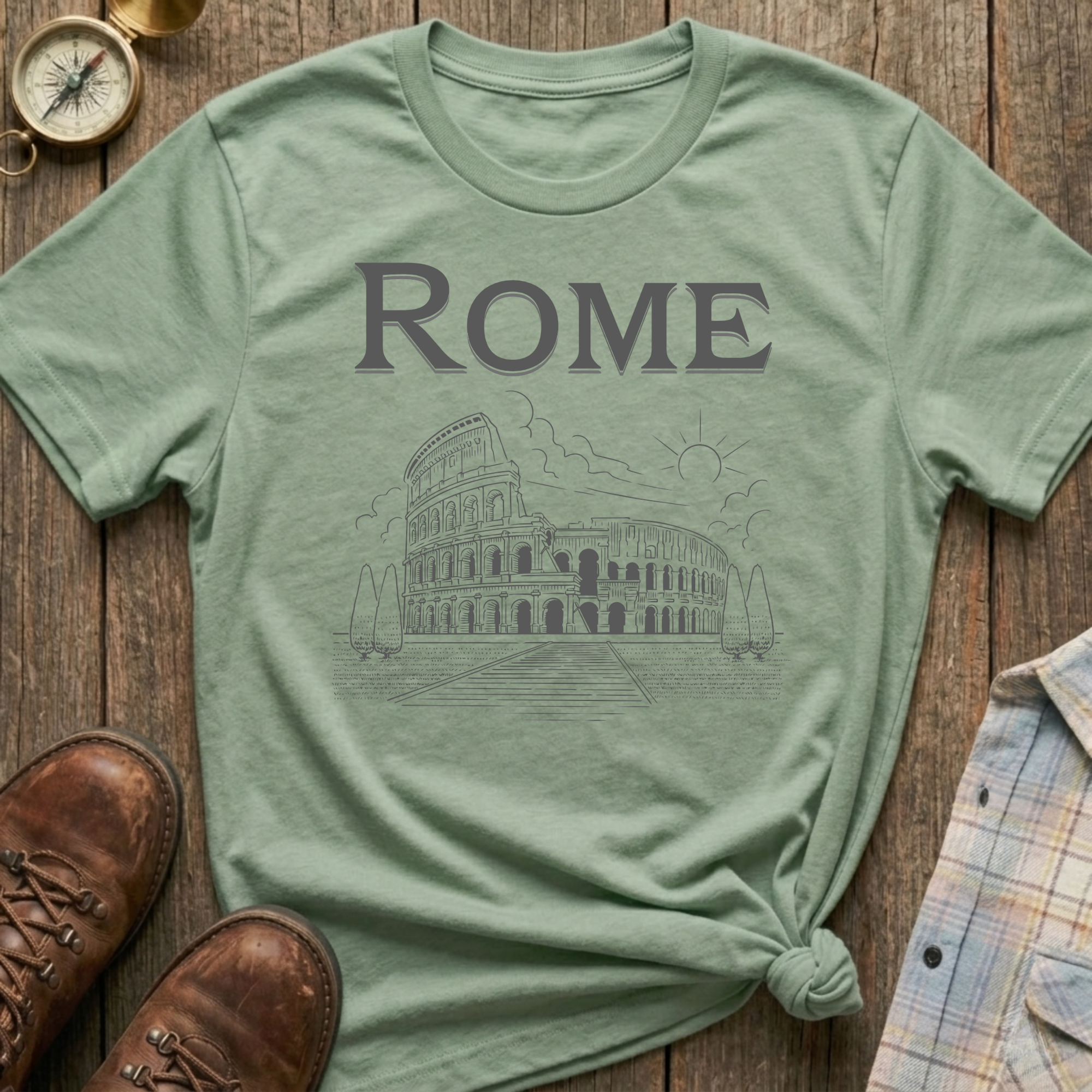 Rome Sketch T‑Shirt