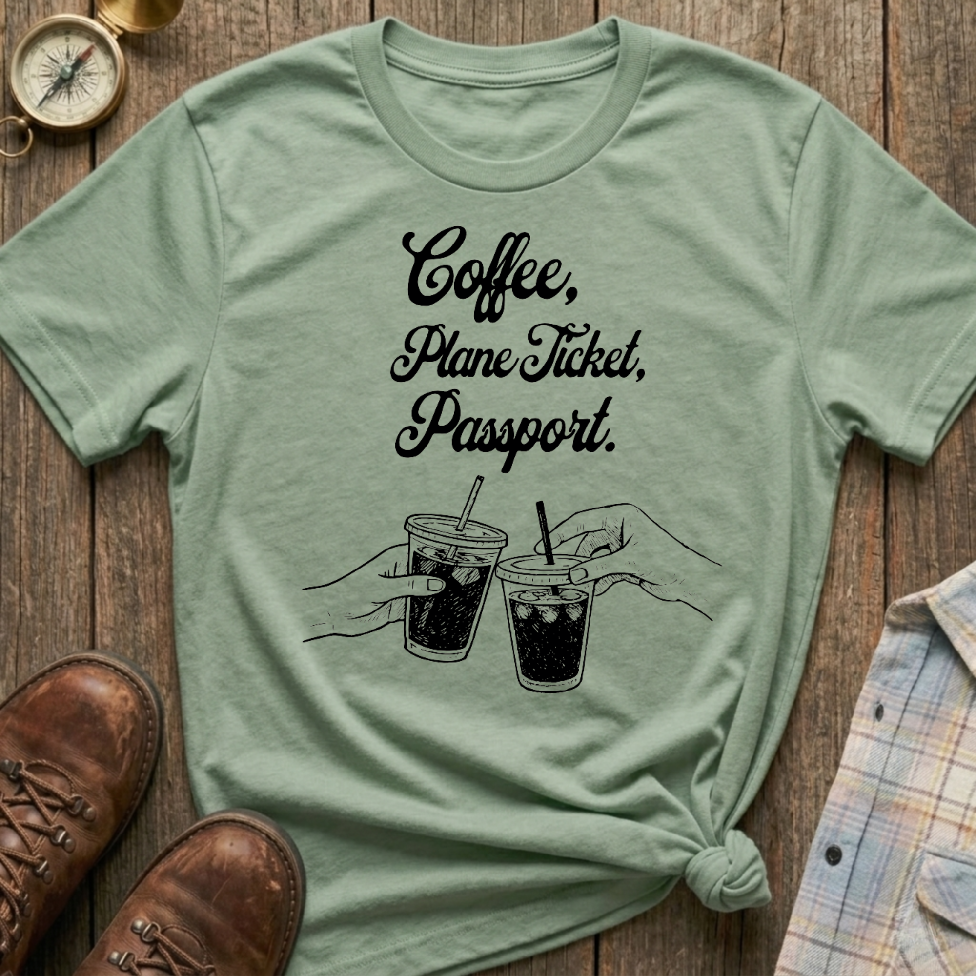Travel & Coffee T‑Shirt