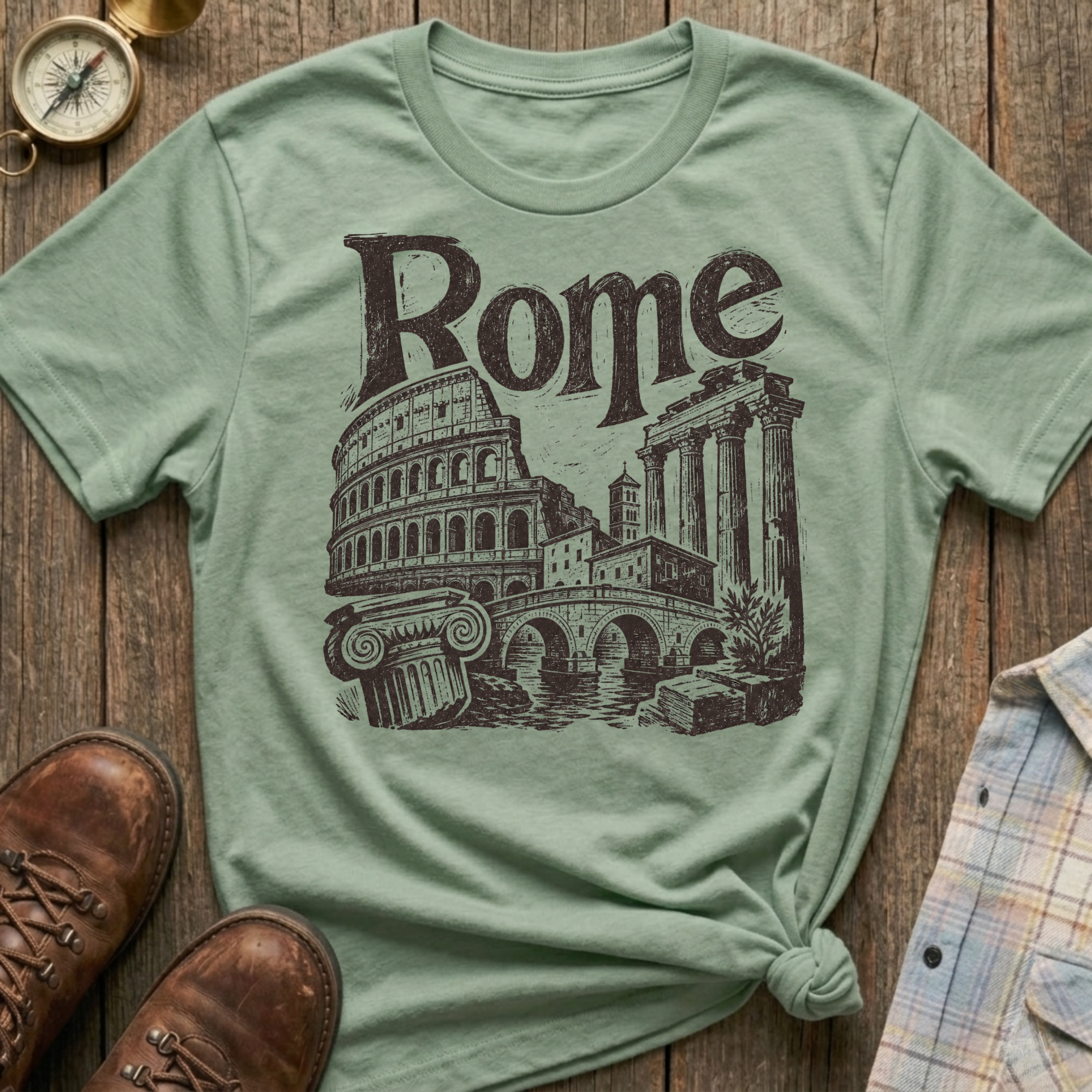 Rome Sketch T‑Shirt