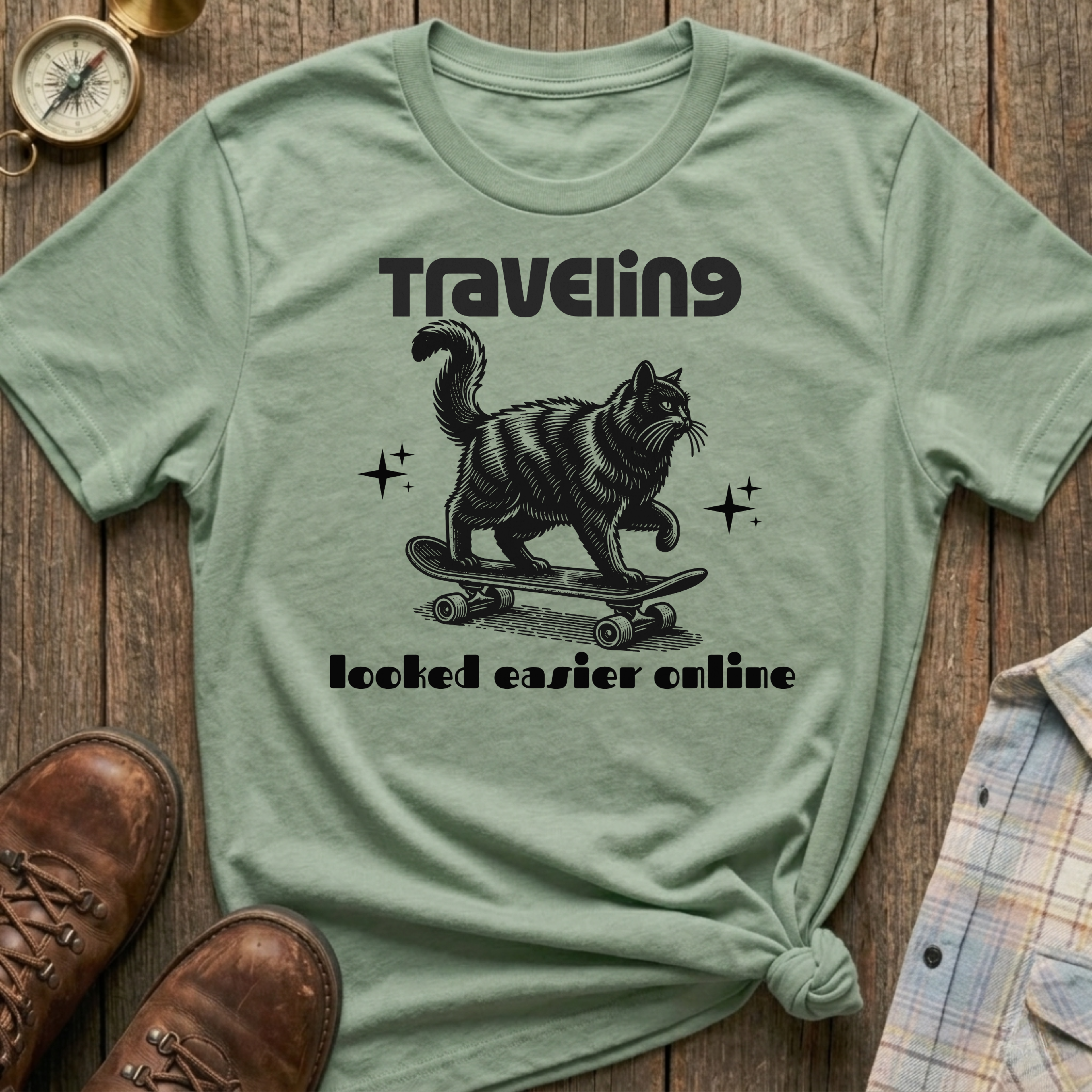 Easier Online Cat T-Shirt