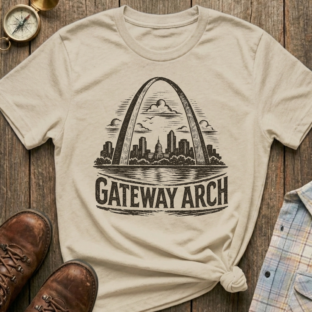 Gateway Arch Sketch T-Shirt
