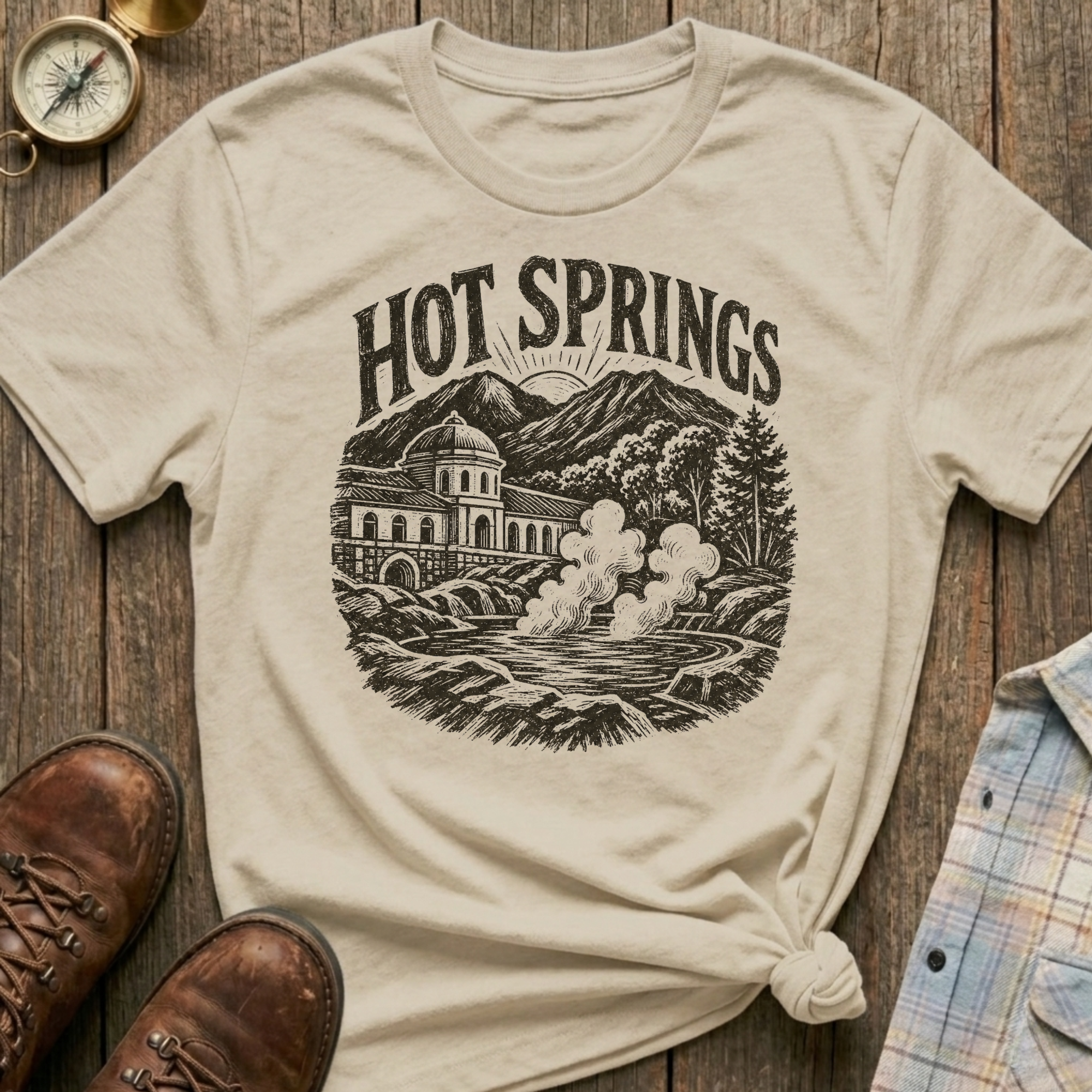 Hot Springs Sketch T‑Shirt