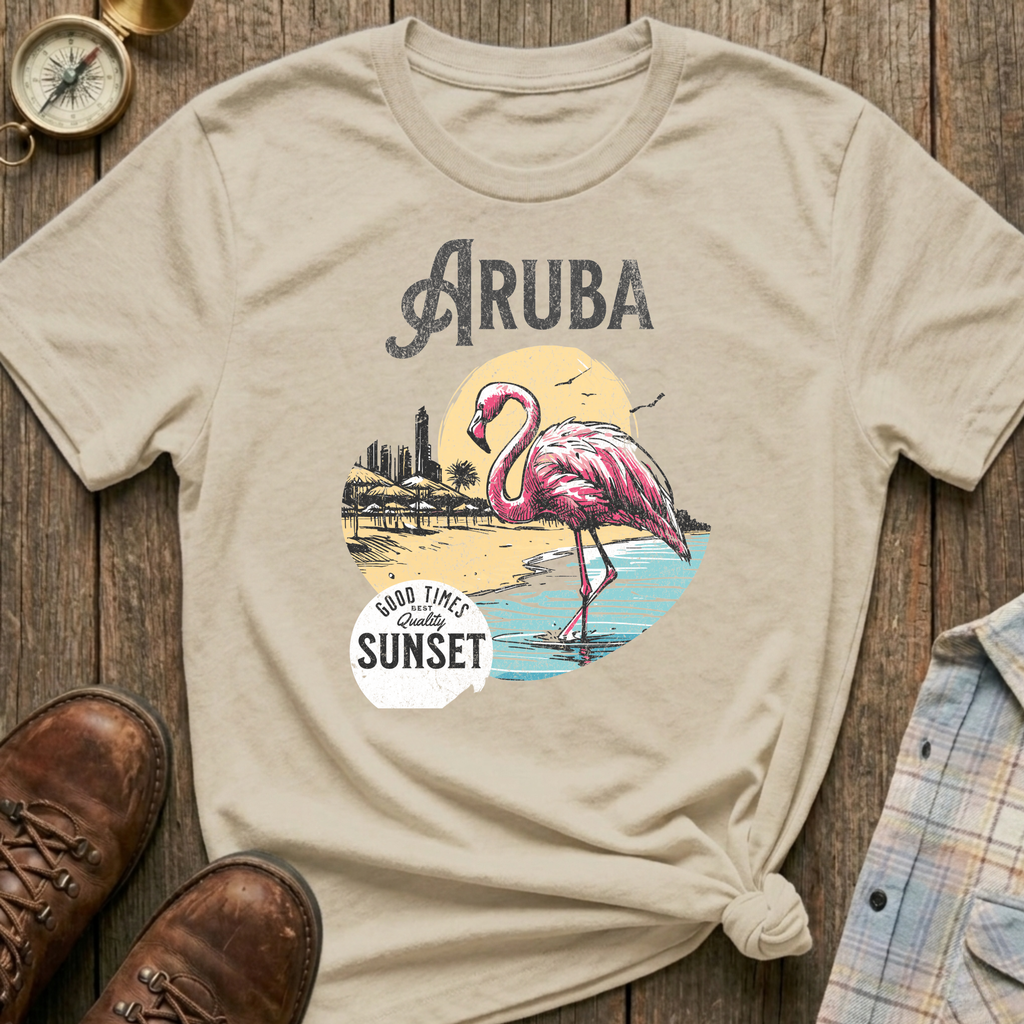 Aruba Flamingo T-Shirt