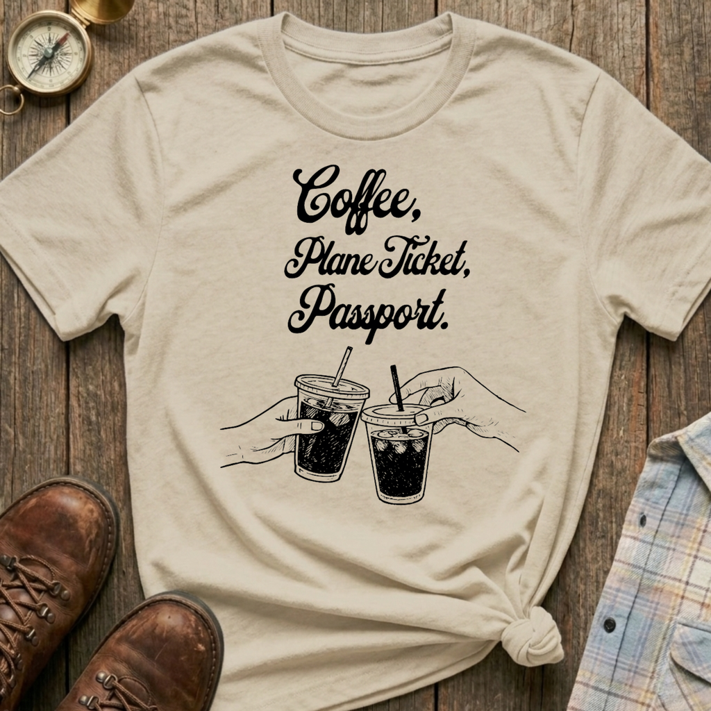 Travel & Coffee T‑Shirt