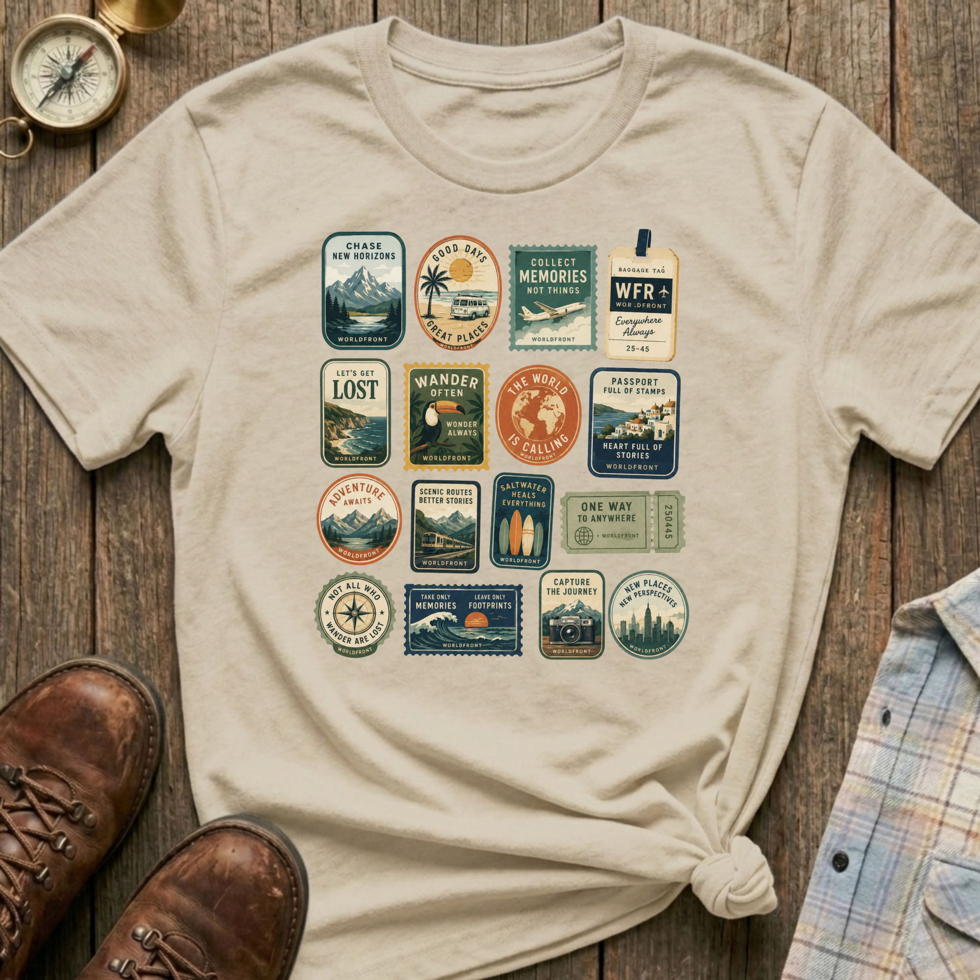 Travel Stamps T-Shirt