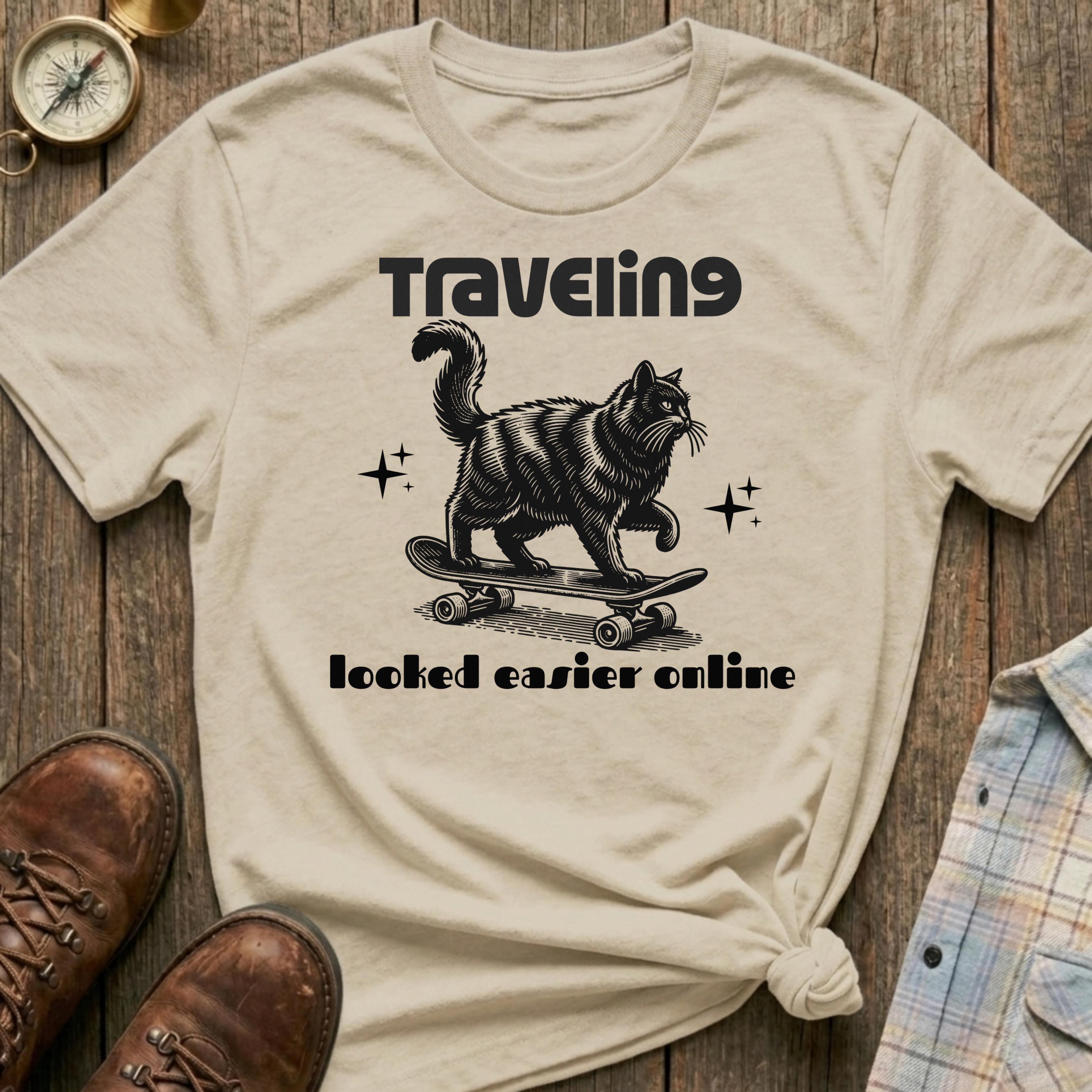 Easier Online Cat T-Shirt