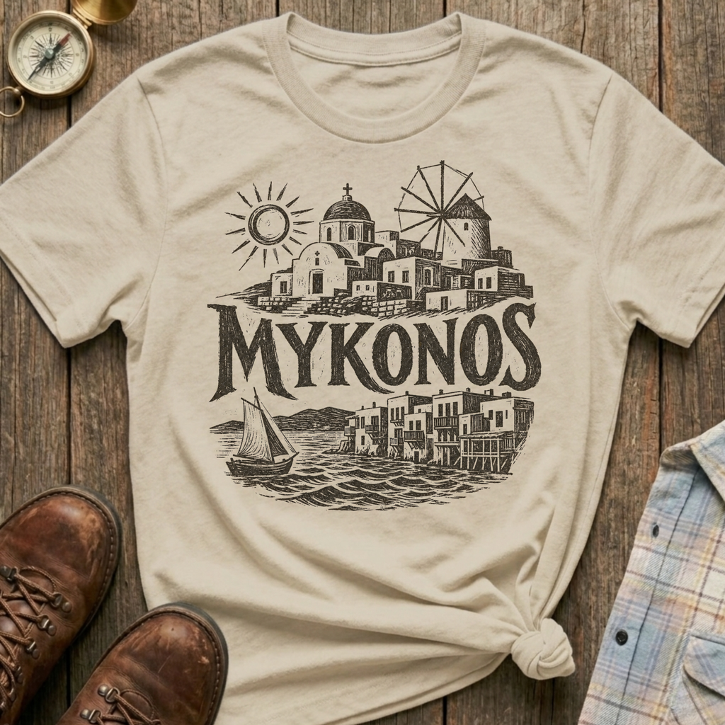 Mykonos Sketch T-Shirt