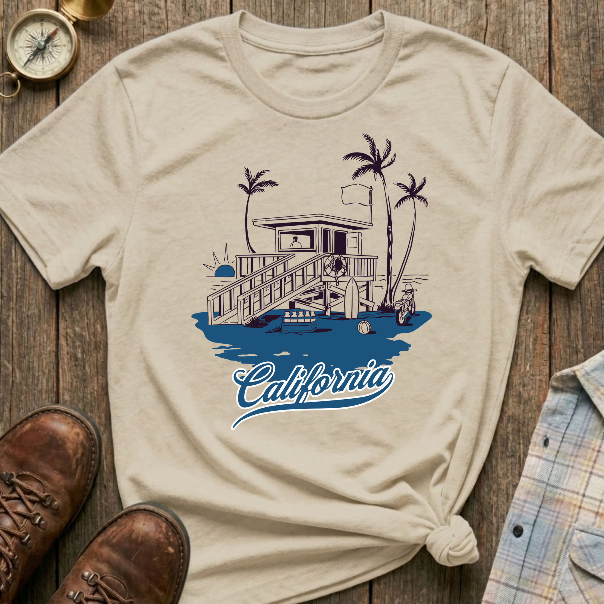 Cali Lifeguard Tower T-Shirt