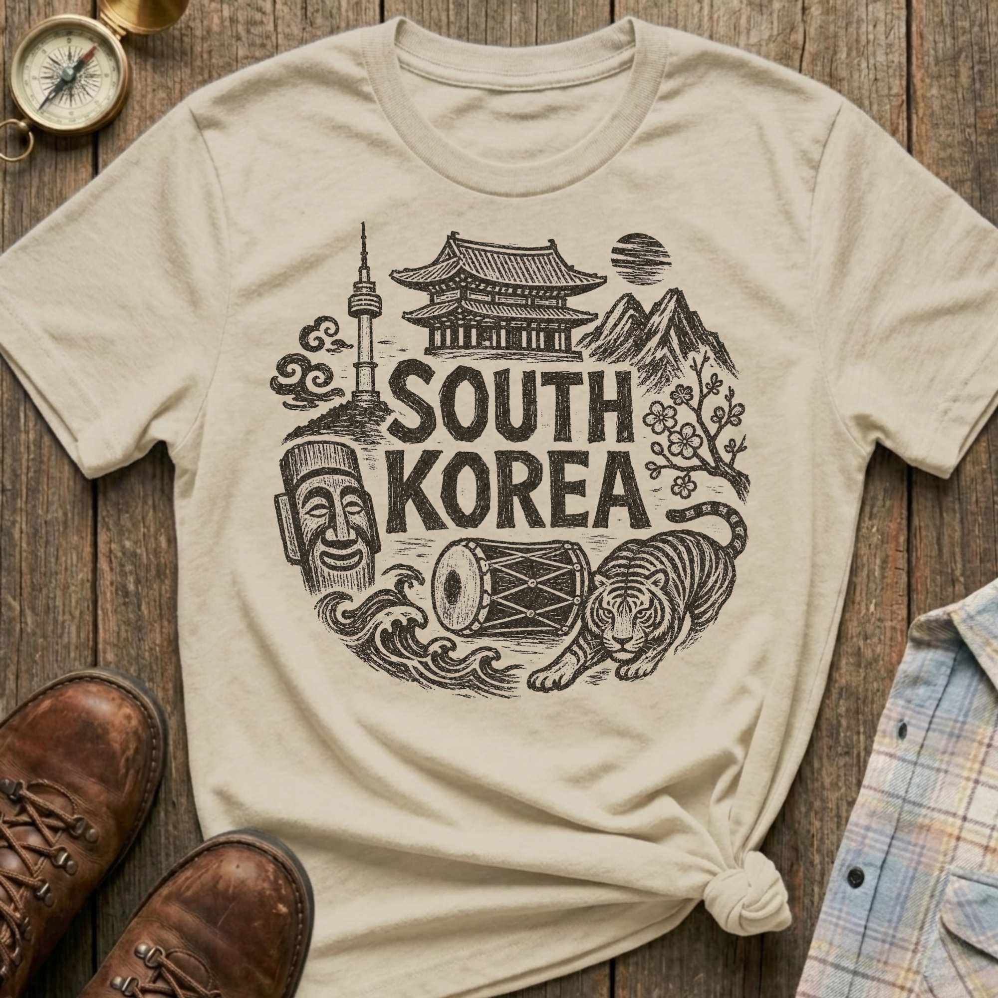 South Korea Sketch T-Shirt
