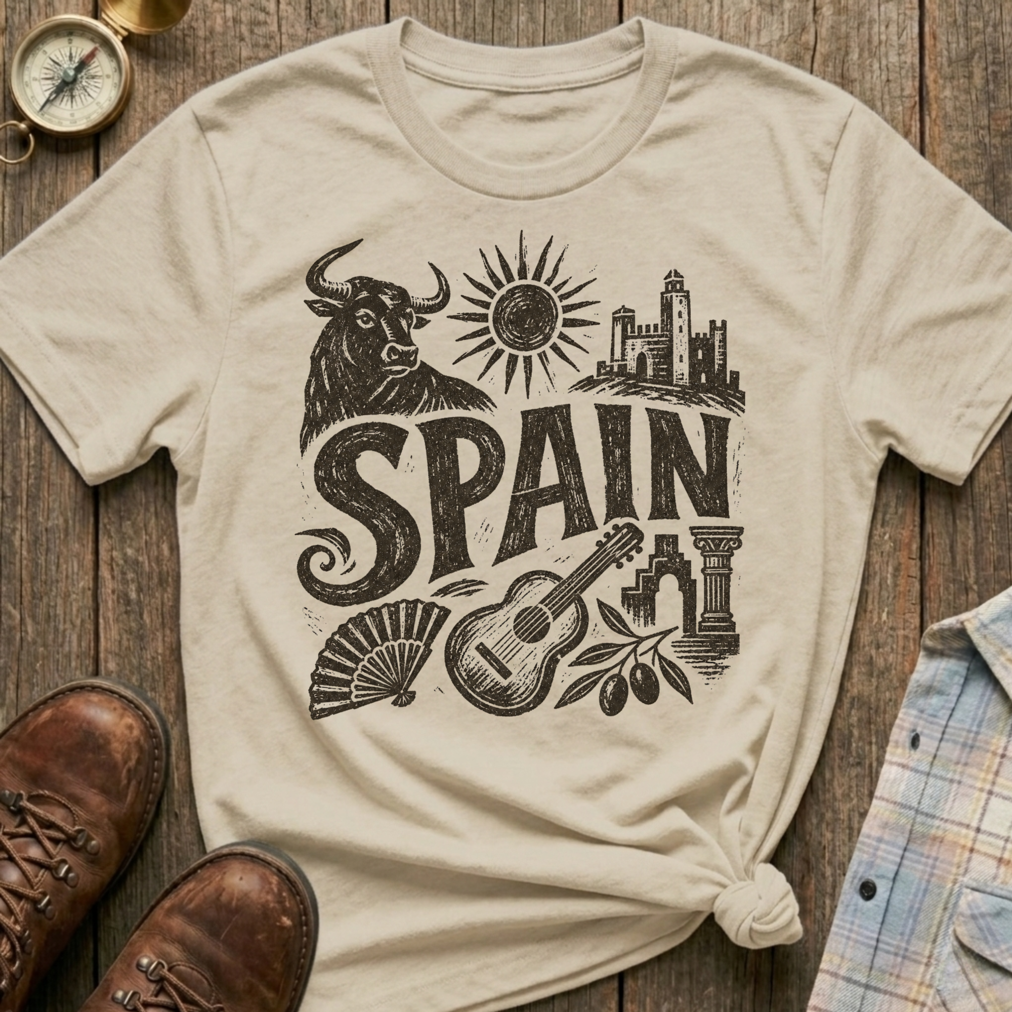 Spain Sketch T-Shirt