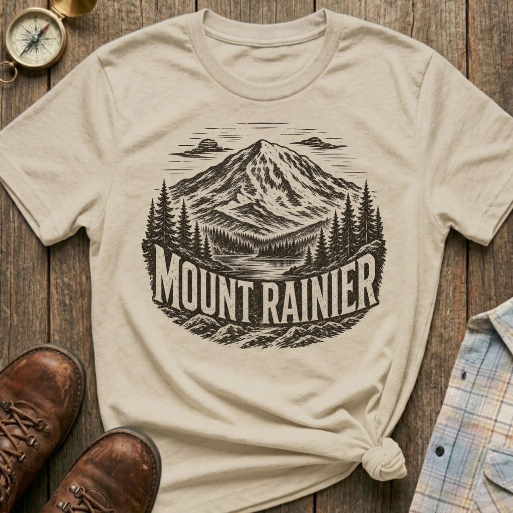 Mount Rainier Sketch T-Shirt