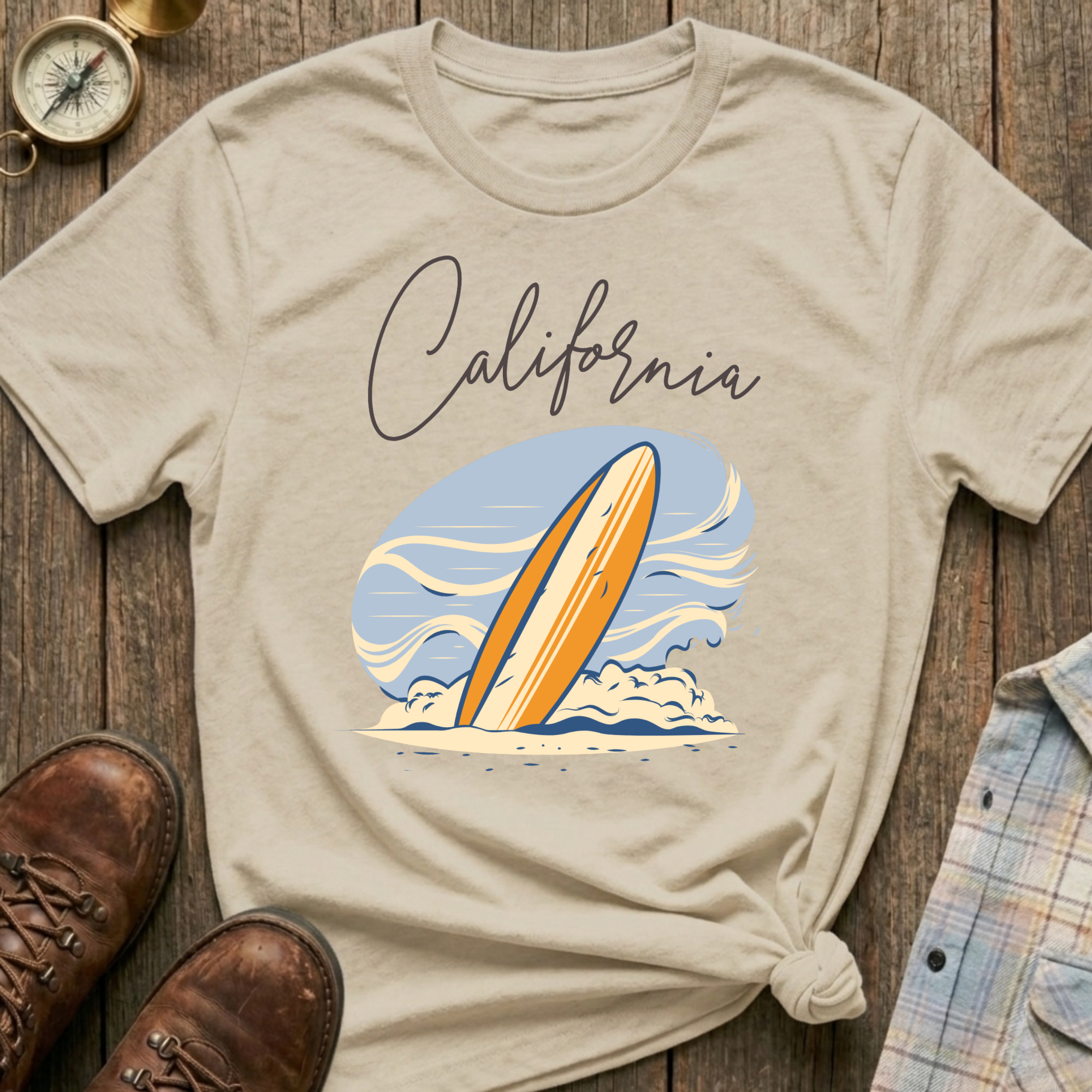 California Surfboard T-Shirt
