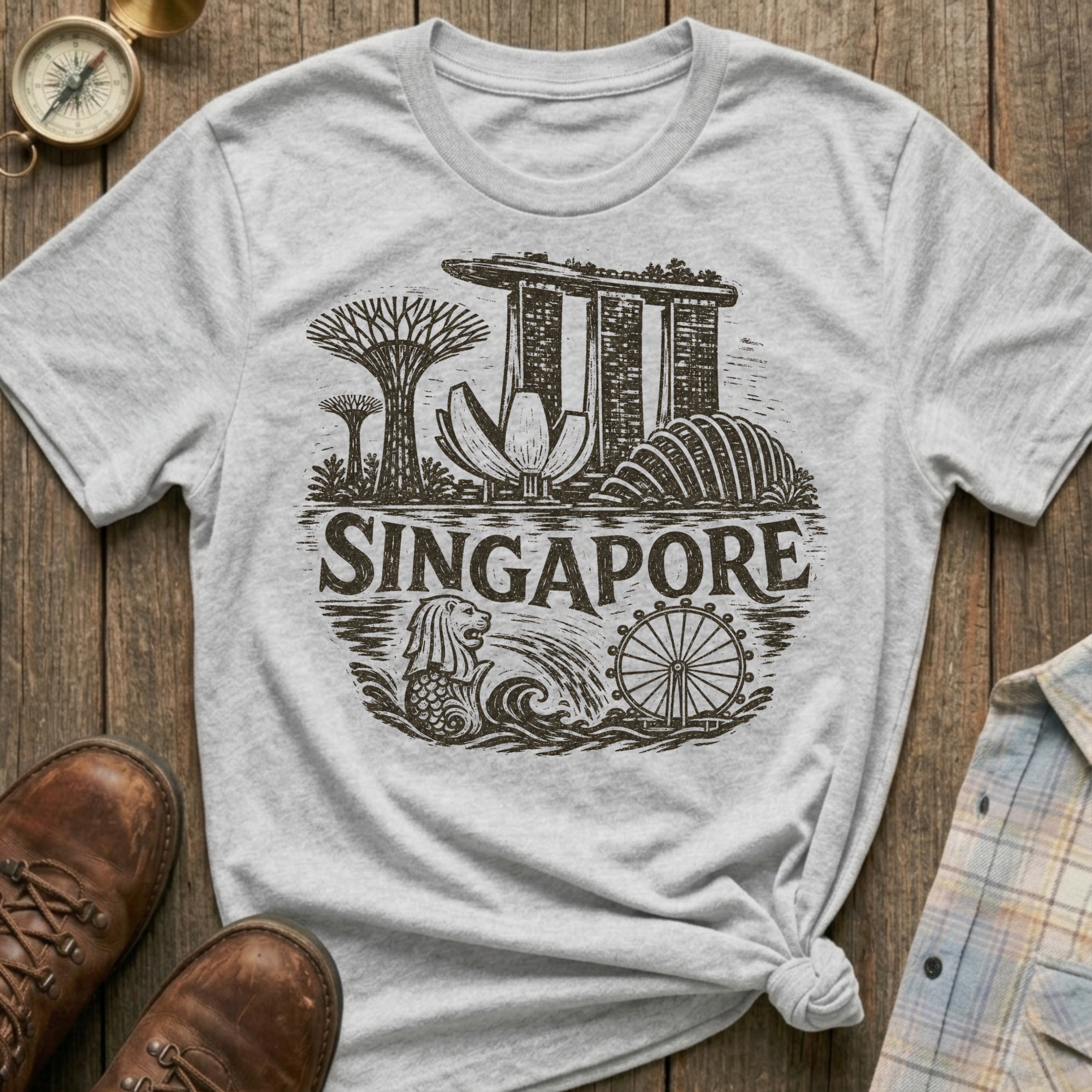 Singapore Sketch T-Shirt