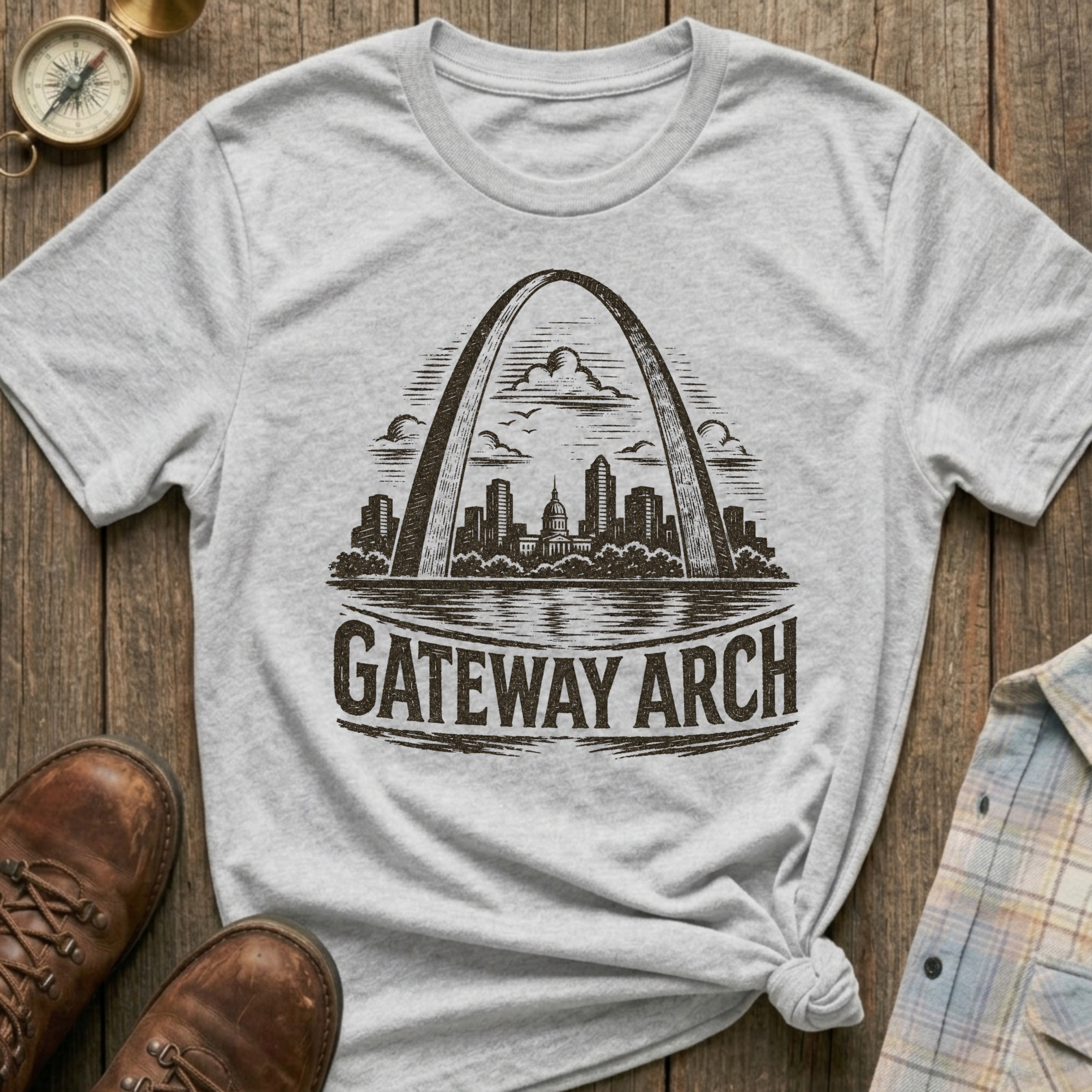 Gateway Arch Sketch T-Shirt