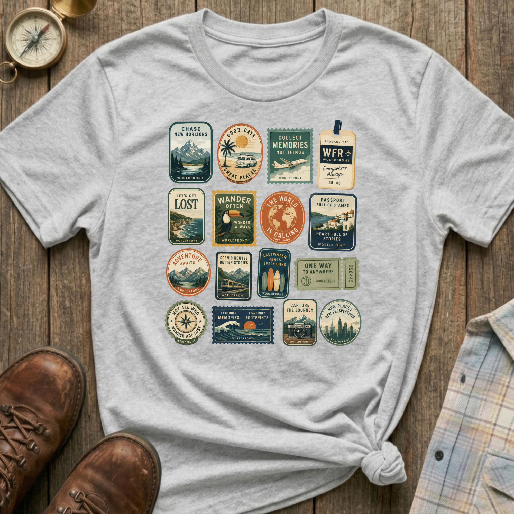 Travel Stamps T-Shirt